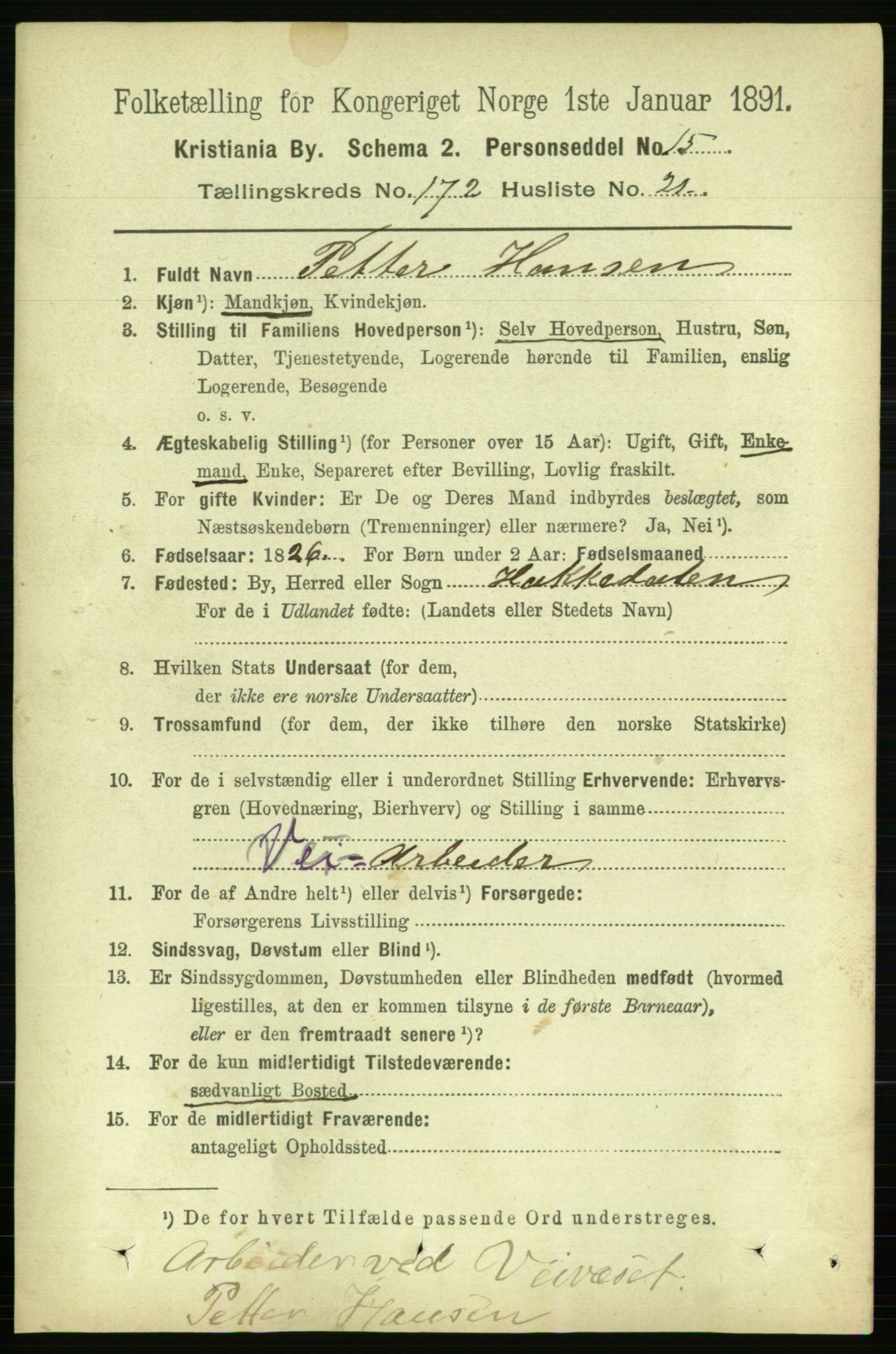 RA, 1891 census for 0301 Kristiania, 1891, p. 102518
