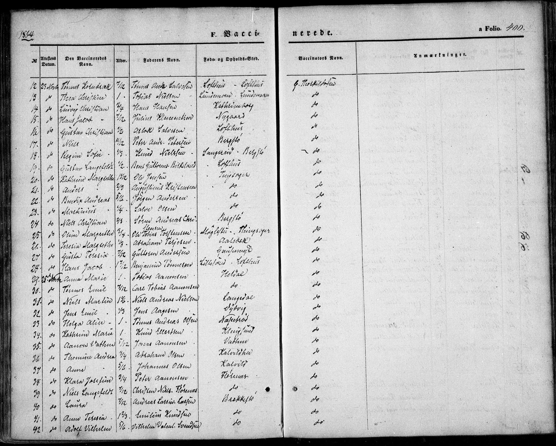 Vestre Moland sokneprestkontor, AV/SAK-1111-0046/F/Fa/Fab/L0007: Parish register (official) no. A 7, 1859-1872, p. 400