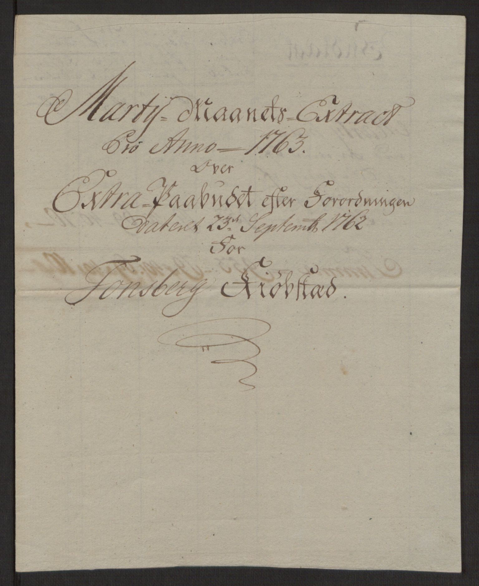 Rentekammeret inntil 1814, Reviderte regnskaper, Byregnskaper, AV/RA-EA-4066/R/Rh/L0162/0001: [H4] Kontribusjonsregnskap / Ekstraskatt, Tønsberg, 1762-1772, p. 70