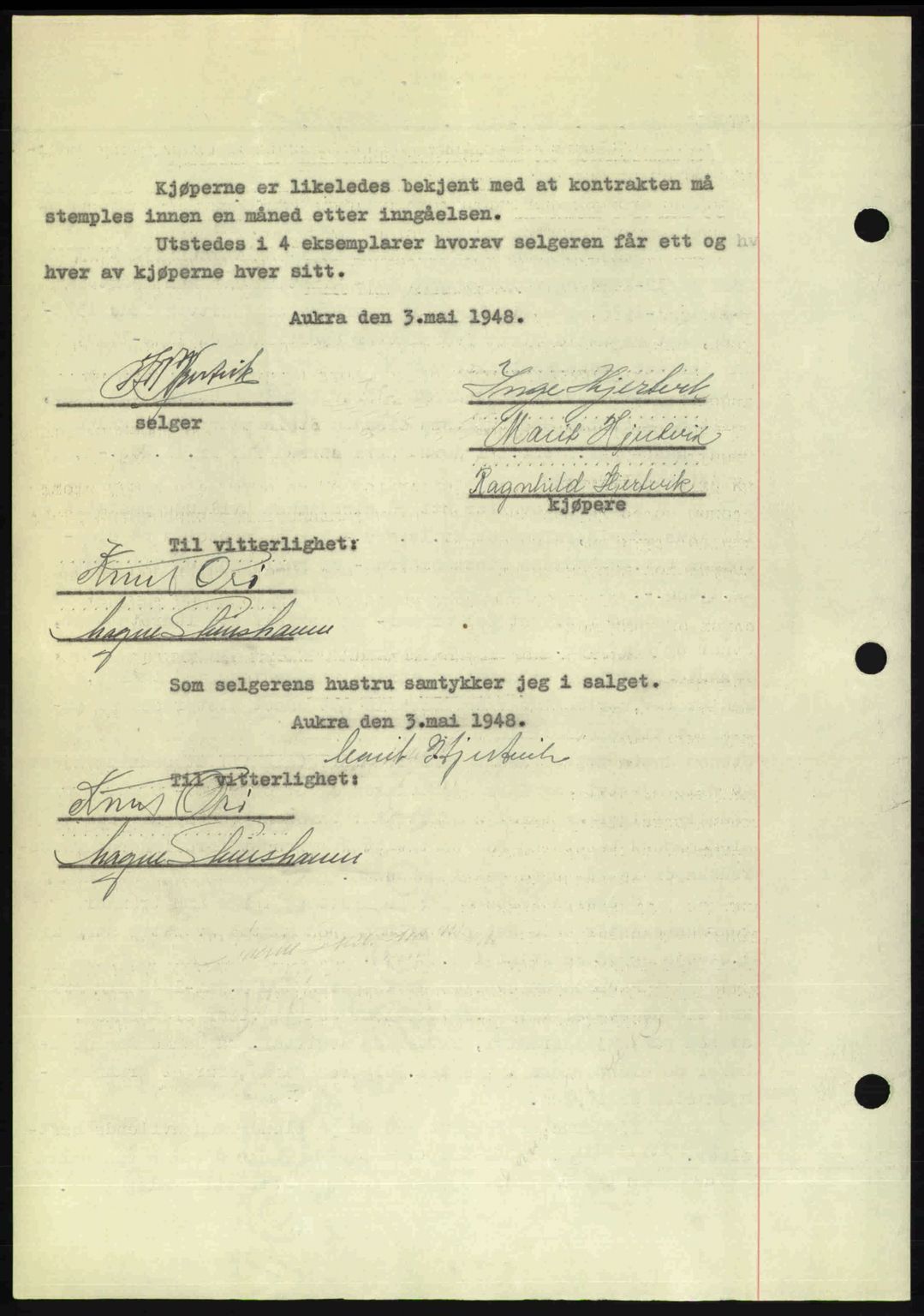 Romsdal sorenskriveri, AV/SAT-A-4149/1/2/2C: Mortgage book no. A26, 1948-1948, Diary no: : 1305/1948