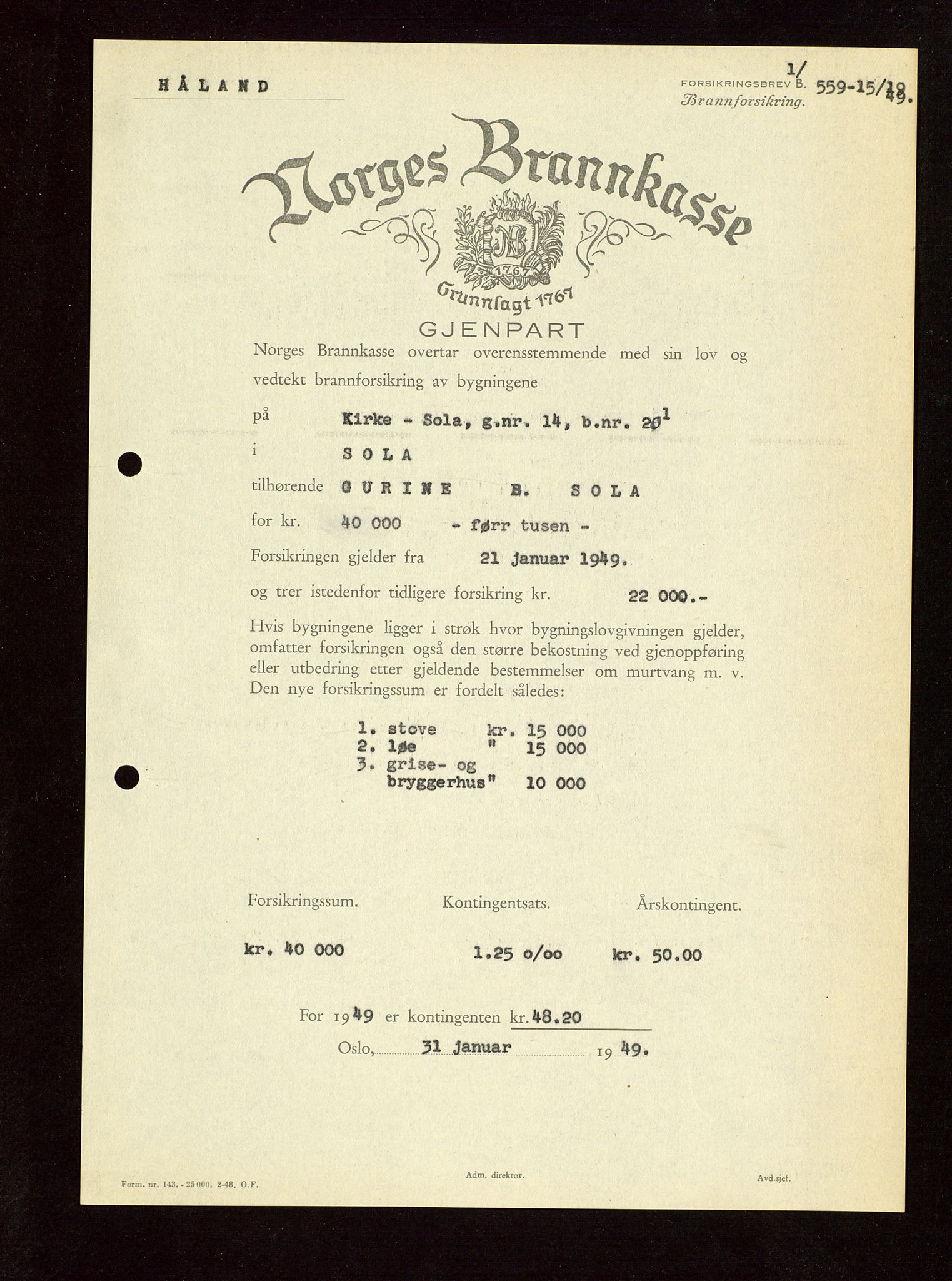 Håland lensmannskontor, SAST/A-100100/Gob/L0010: Branntakstprotokoll - skjematakst. Register i boken., 1933-1936