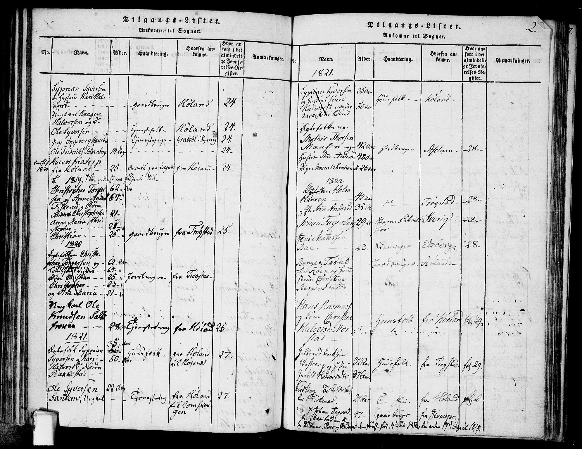 Rødenes prestekontor Kirkebøker, SAO/A-2005/F/Fa/L0004: Parish register (official) no. I 4, 1814-1838, p. 2
