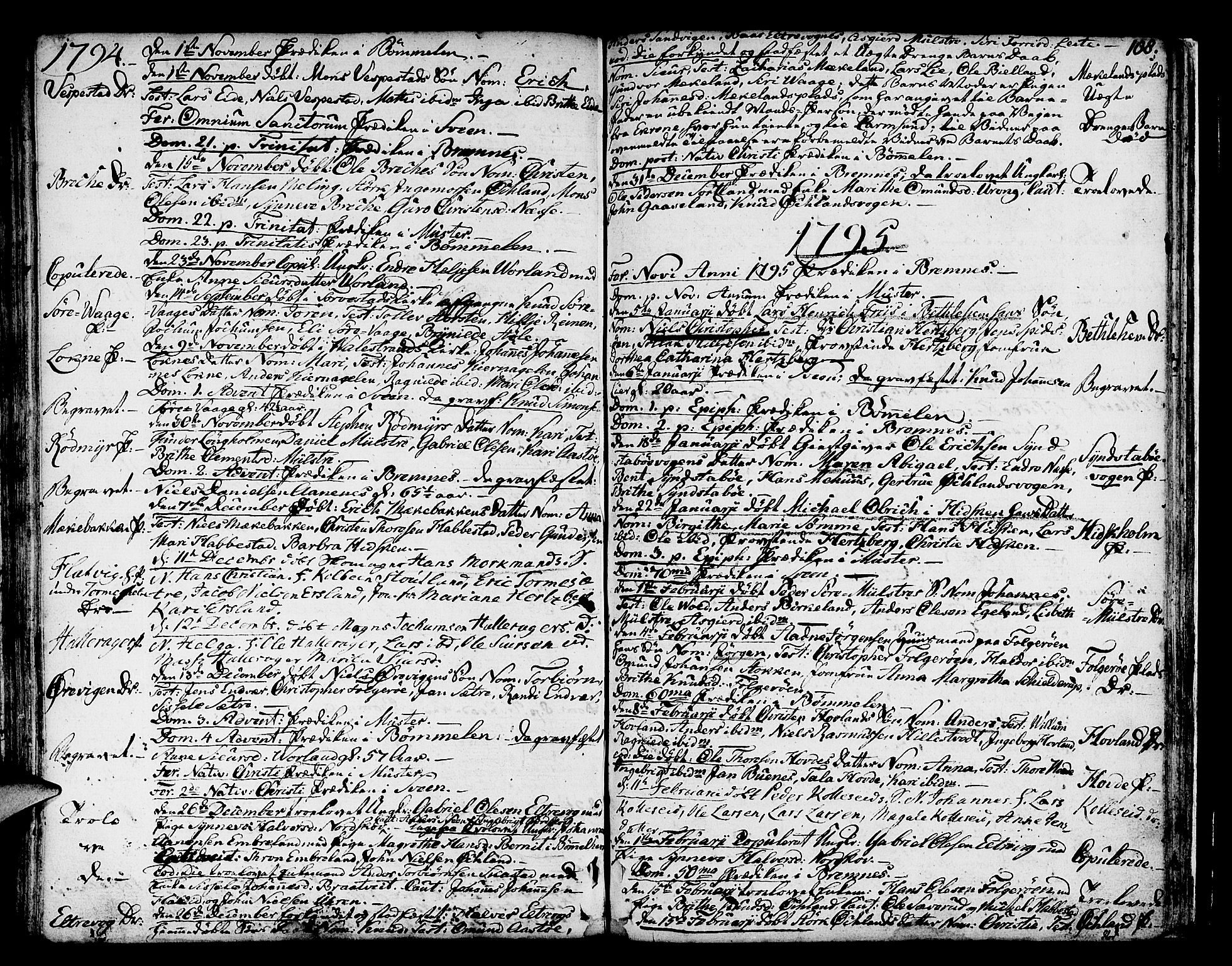 Finnås sokneprestembete, SAB/A-99925/H/Ha/Haa/Haaa/L0003: Parish register (official) no. A 3, 1765-1803, p. 108