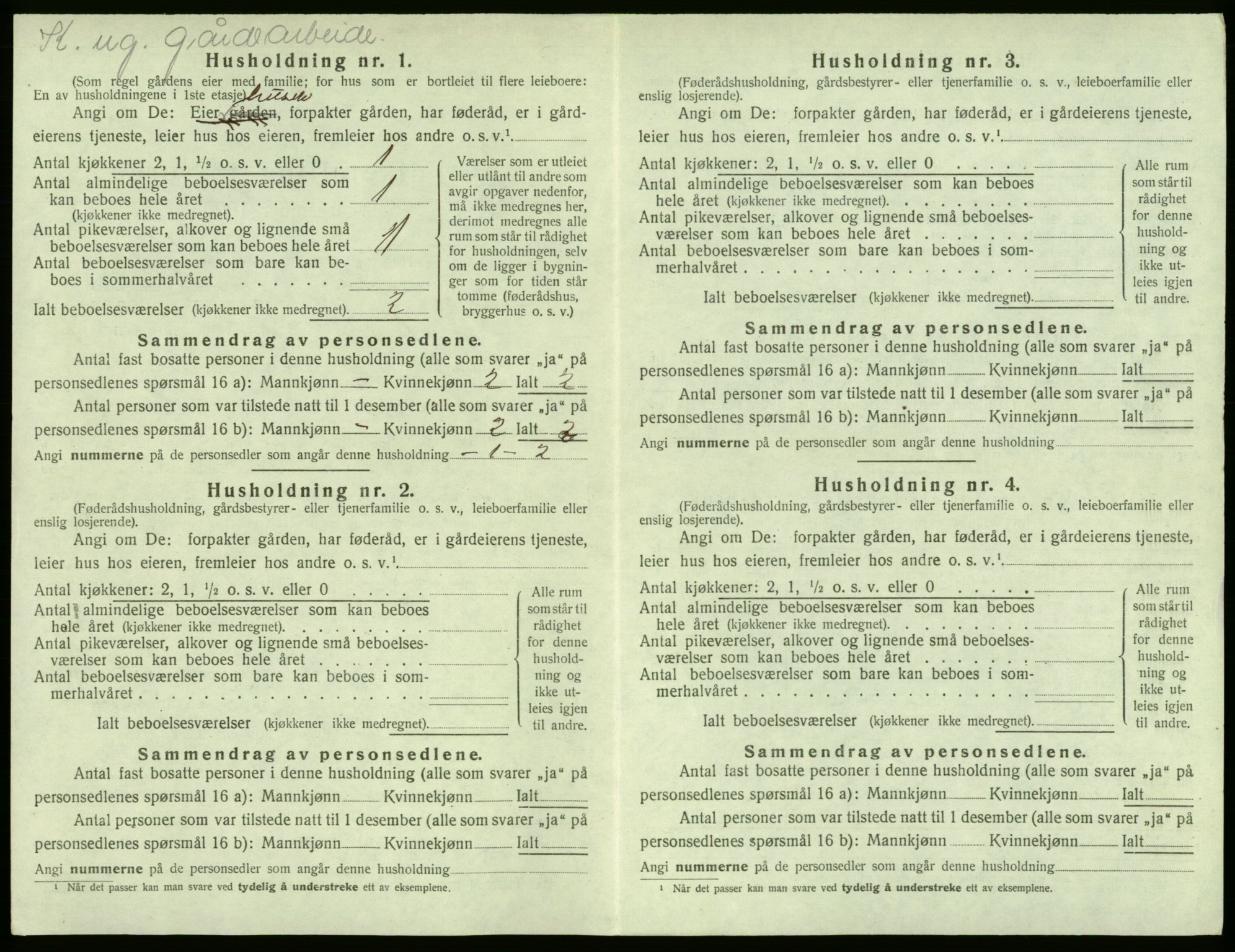 SAB, 1920 census for Sund, 1920, p. 675