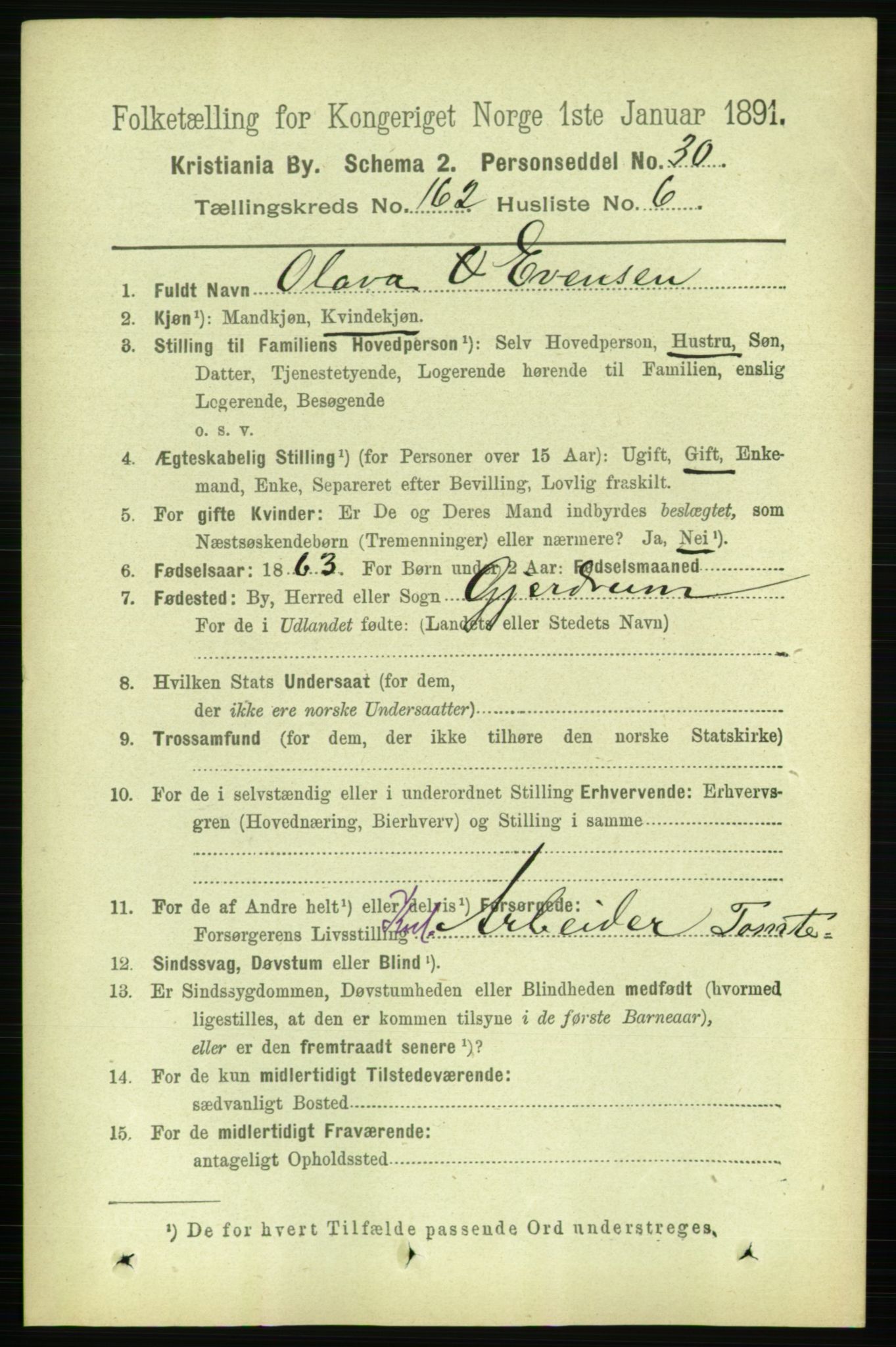 RA, 1891 census for 0301 Kristiania, 1891, p. 93044