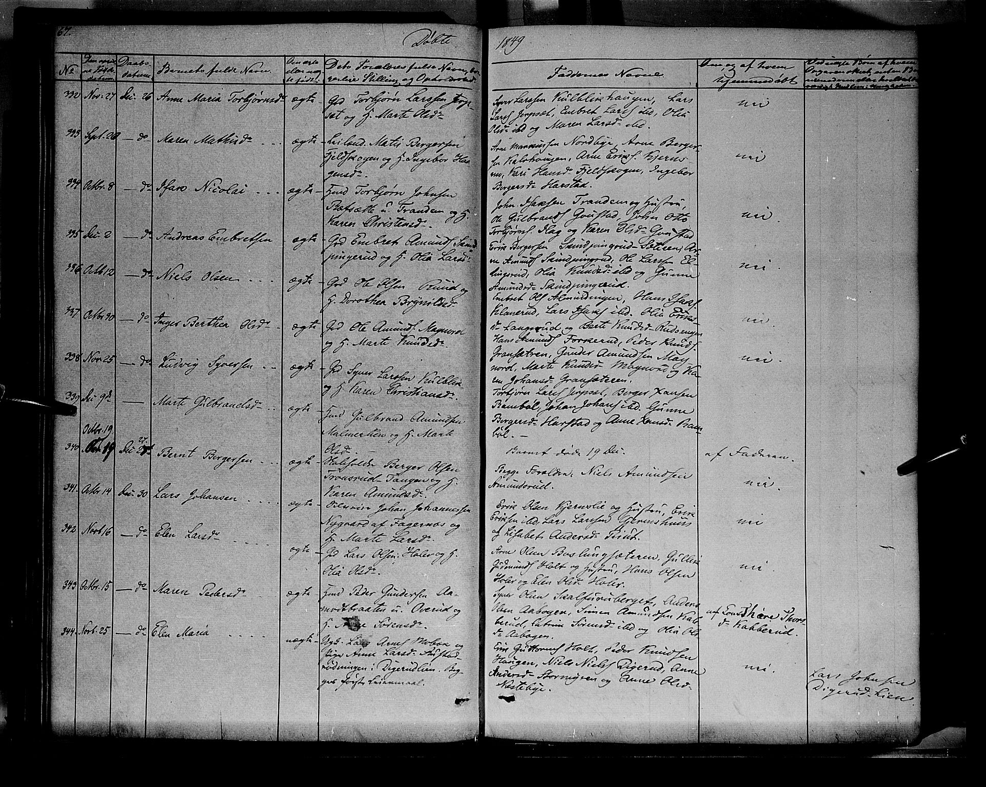 Vinger prestekontor, AV/SAH-PREST-024/H/Ha/Haa/L0009: Parish register (official) no. 9, 1847-1855, p. 67