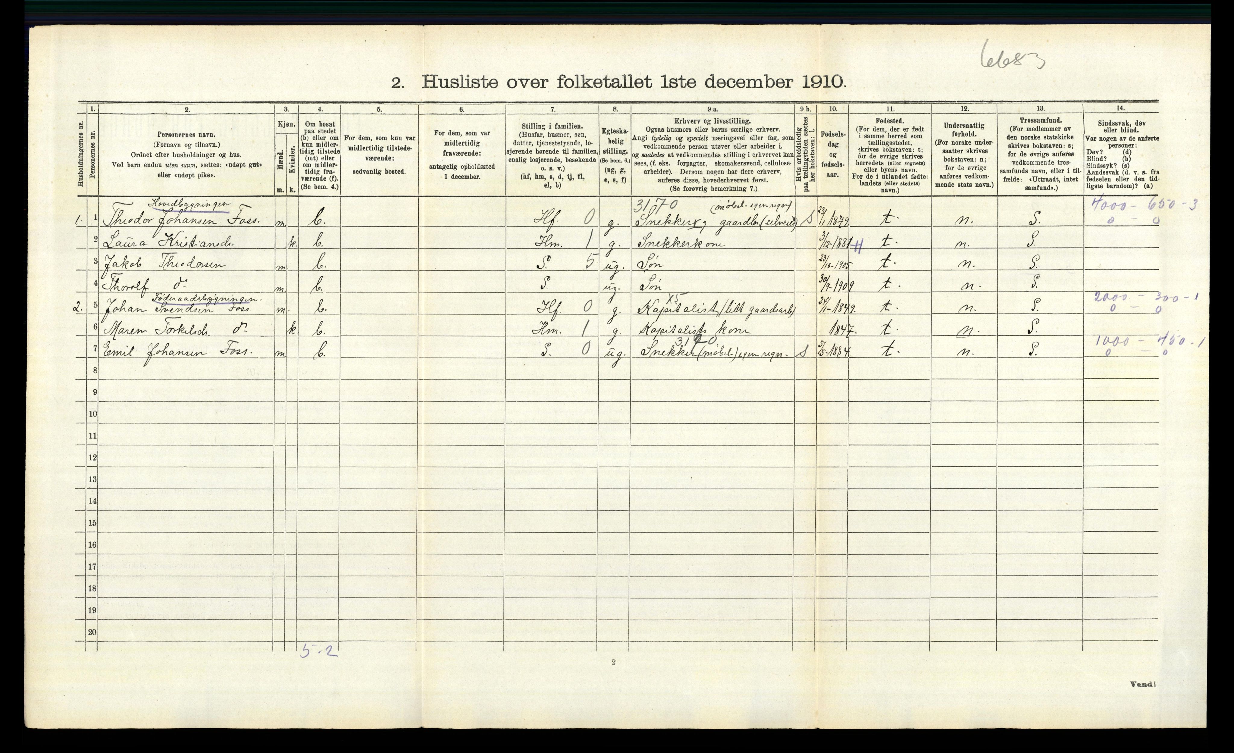 RA, 1910 census for Høland, 1910, p. 896