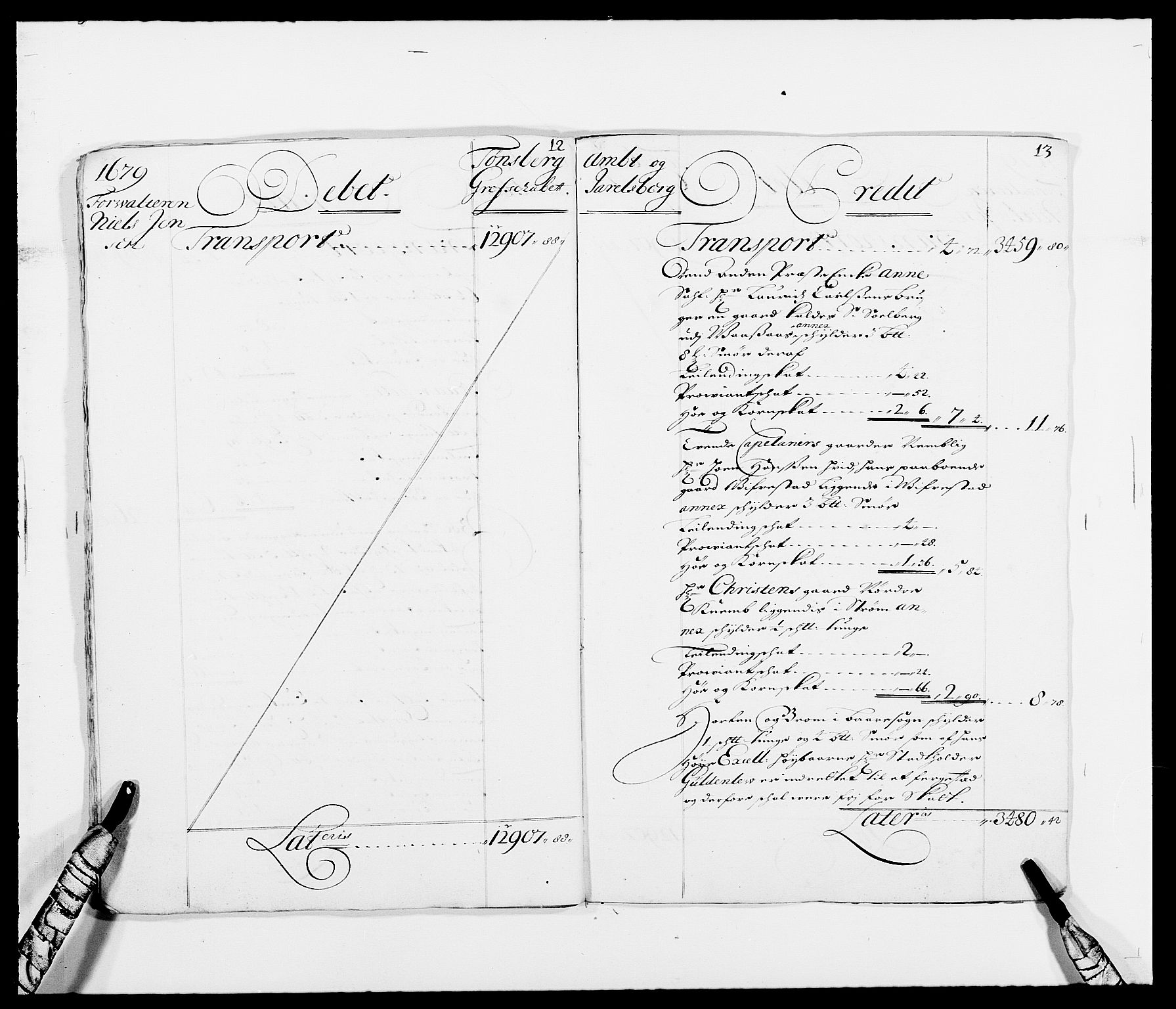 Rentekammeret inntil 1814, Reviderte regnskaper, Fogderegnskap, AV/RA-EA-4092/R32/L1846: Fogderegnskap Jarlsberg grevskap, 1679-1680, p. 18