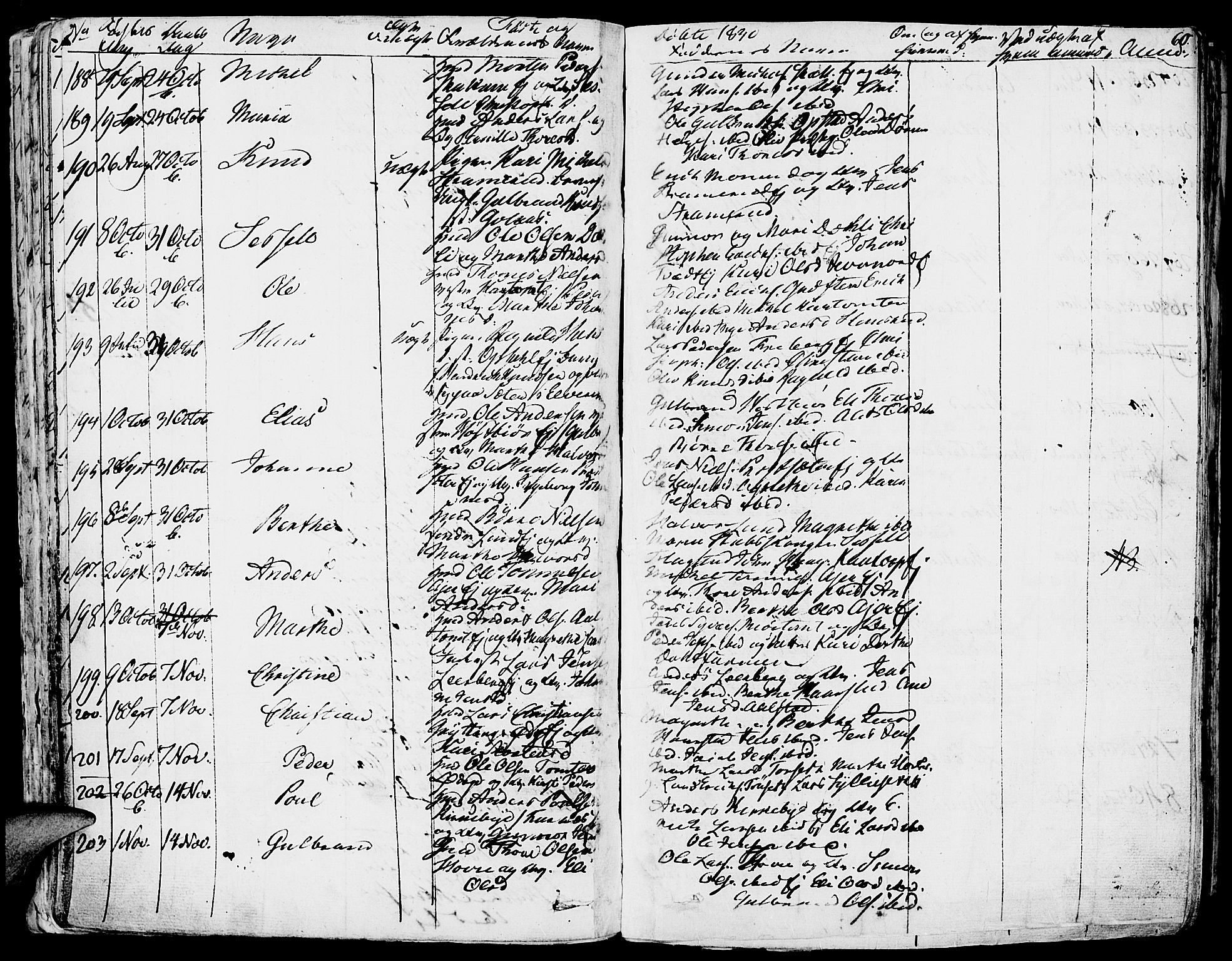 Vang prestekontor, Hedmark, SAH/PREST-008/H/Ha/Haa/L0009: Parish register (official) no. 9, 1826-1841, p. 60