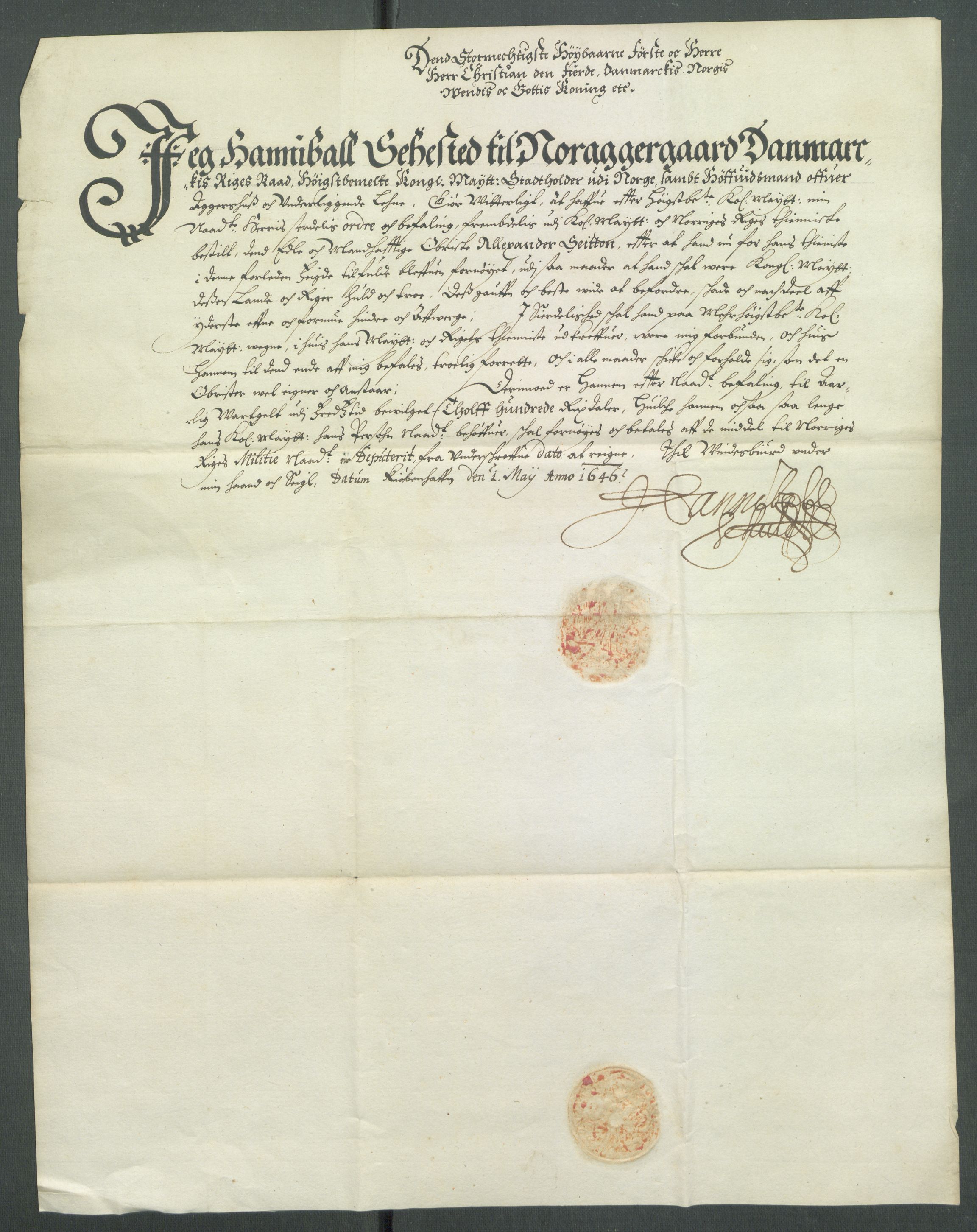 Riksarkivets diplomsamling, RA/EA-5965/F02/L0159: Dokumenter, 1645-1646, p. 75