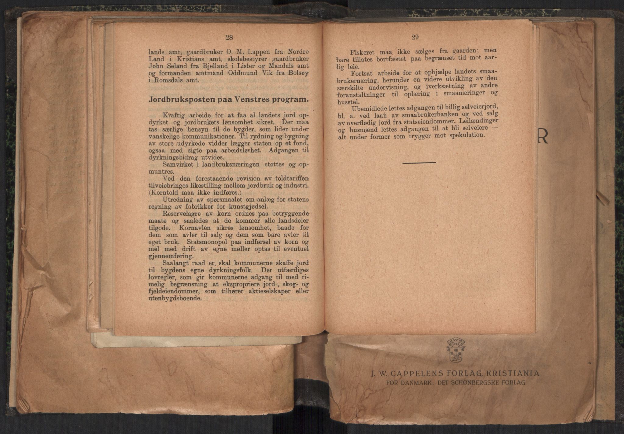 Venstres Hovedorganisasjon, RA/PA-0876/X/L0001: De eldste skrifter, 1860-1936, p. 257