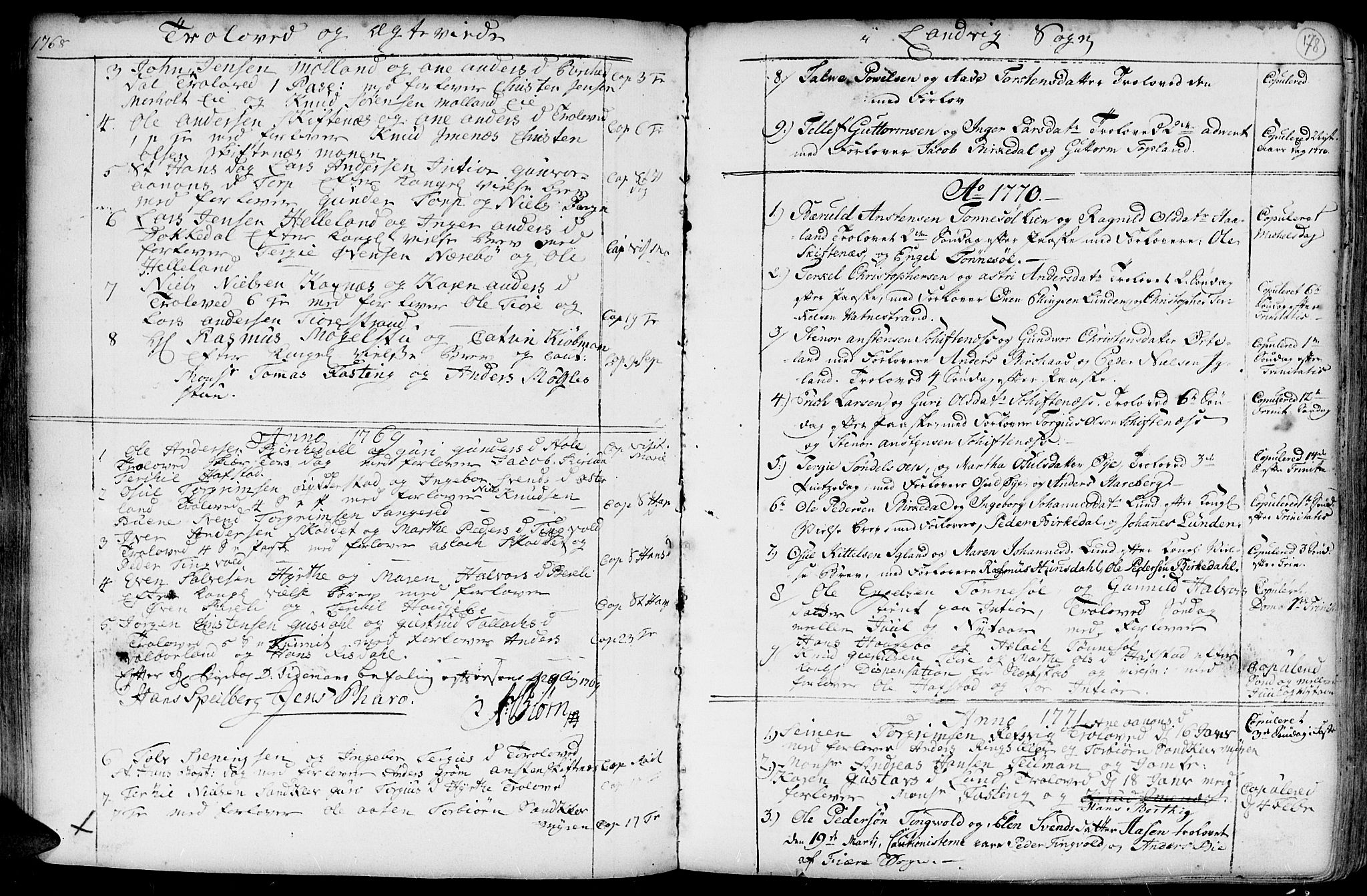 Hommedal sokneprestkontor, AV/SAK-1111-0023/F/Fa/Fab/L0002: Parish register (official) no. A 2 /1, 1741-1848, p. 178