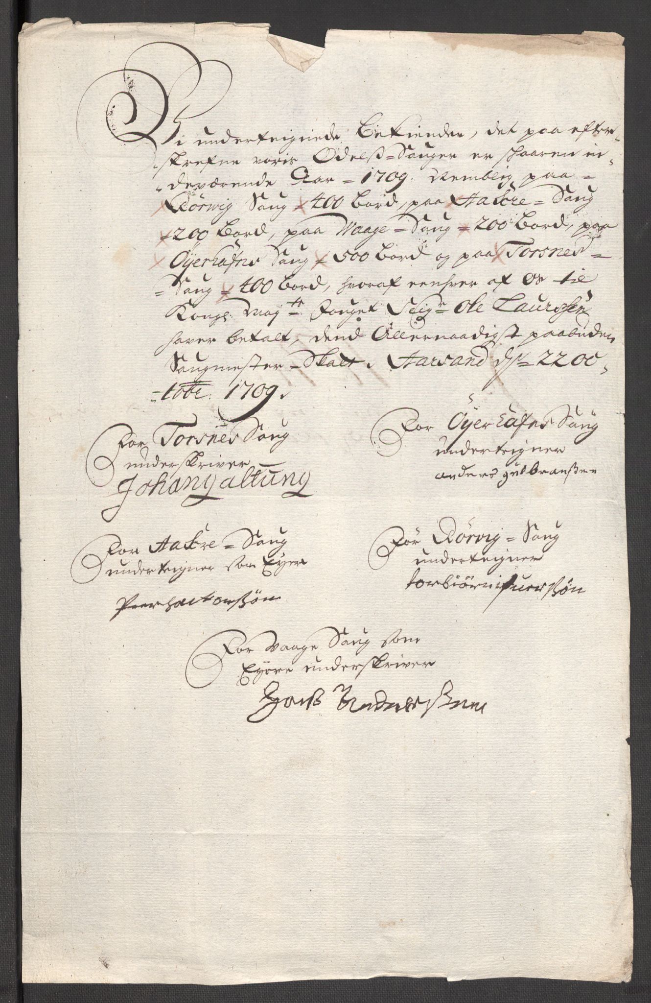 Rentekammeret inntil 1814, Reviderte regnskaper, Fogderegnskap, AV/RA-EA-4092/R48/L2986: Fogderegnskap Sunnhordland og Hardanger, 1709-1710, p. 143