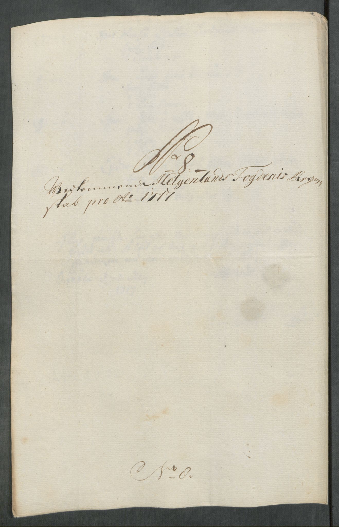 Rentekammeret inntil 1814, Reviderte regnskaper, Fogderegnskap, AV/RA-EA-4092/R65/L4515: Fogderegnskap Helgeland, 1717, p. 129