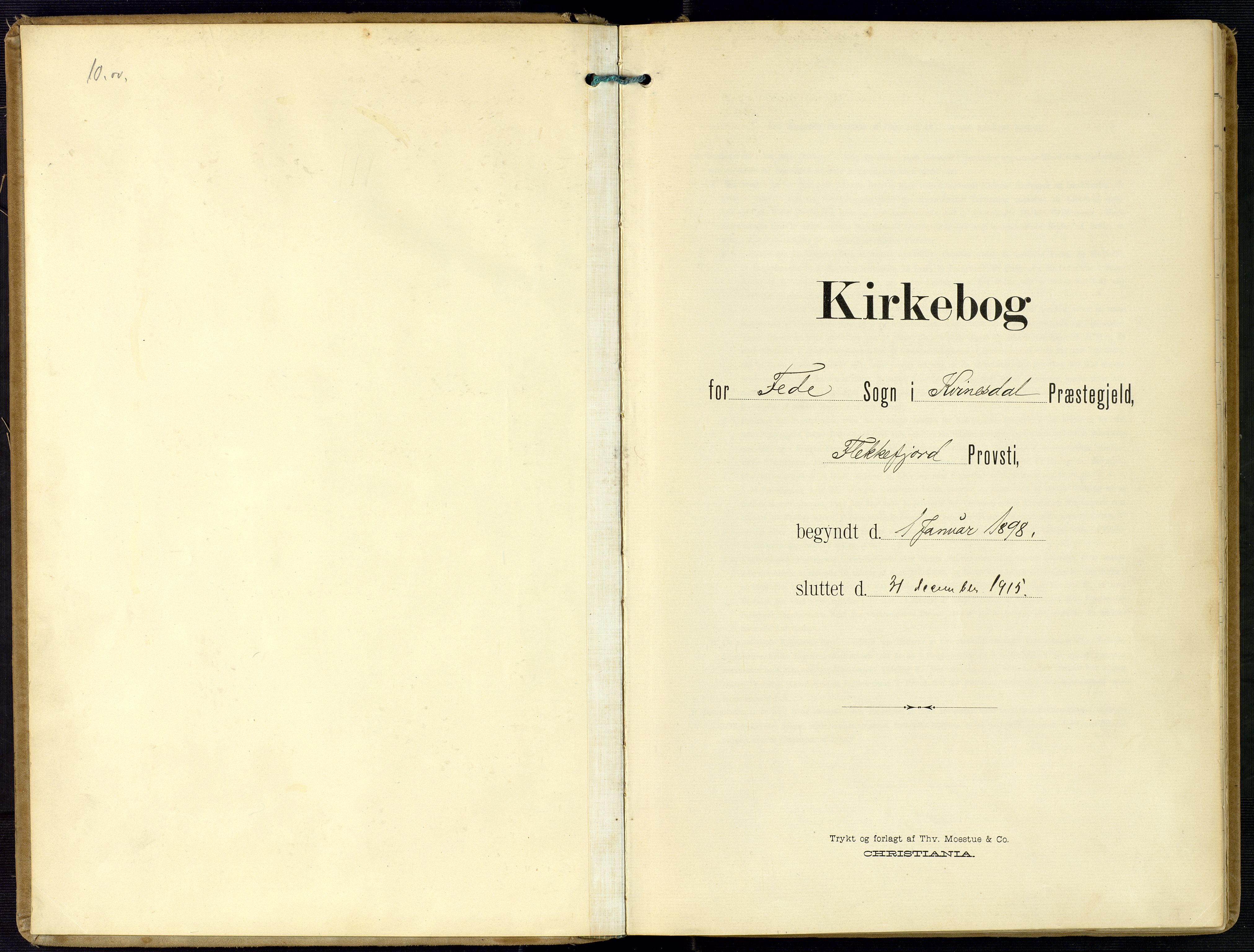 Kvinesdal sokneprestkontor, AV/SAK-1111-0026/F/Fa/Faa/L0005: Parish register (official) no. A 5, 1898-1915