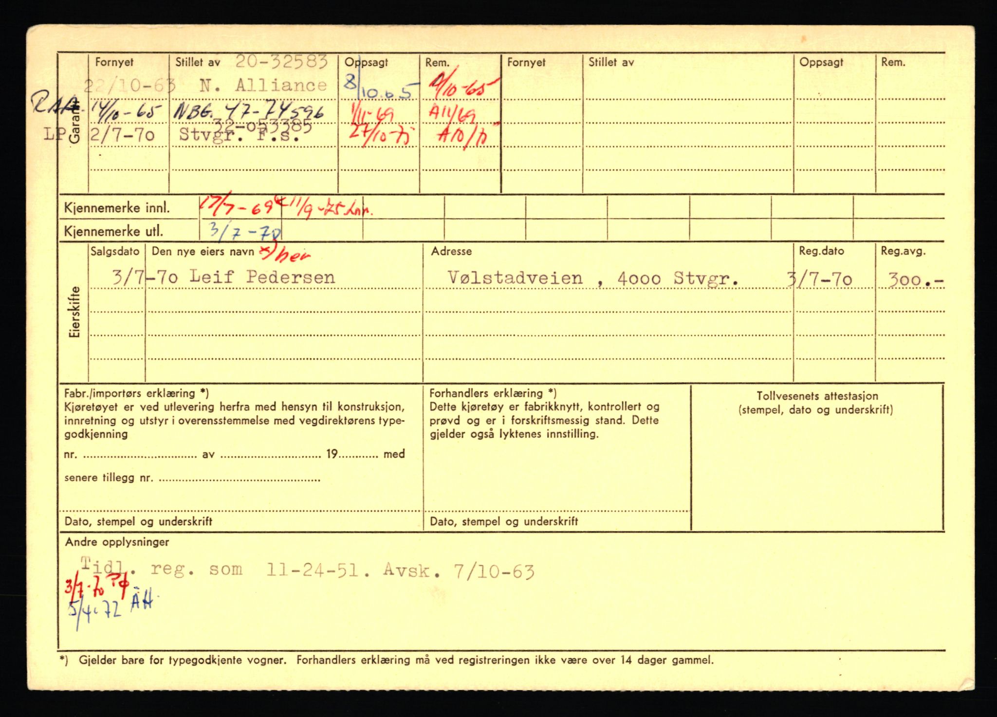 Stavanger trafikkstasjon, AV/SAST-A-101942/0/F/L0068: L-75000 - L-76799, 1930-1971, p. 324