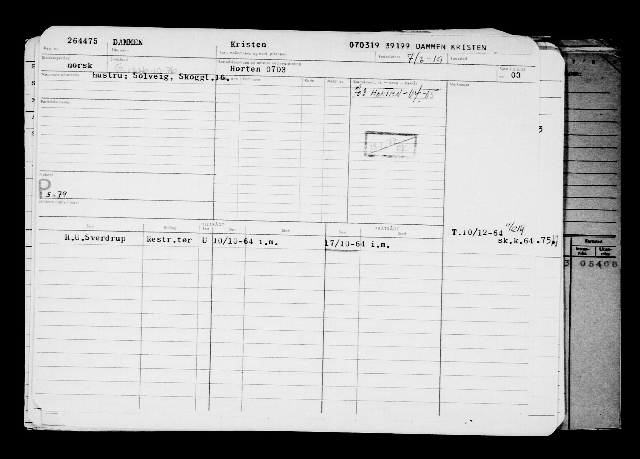 Direktoratet for sjømenn, AV/RA-S-3545/G/Gb/L0166: Hovedkort, 1919, p. 726