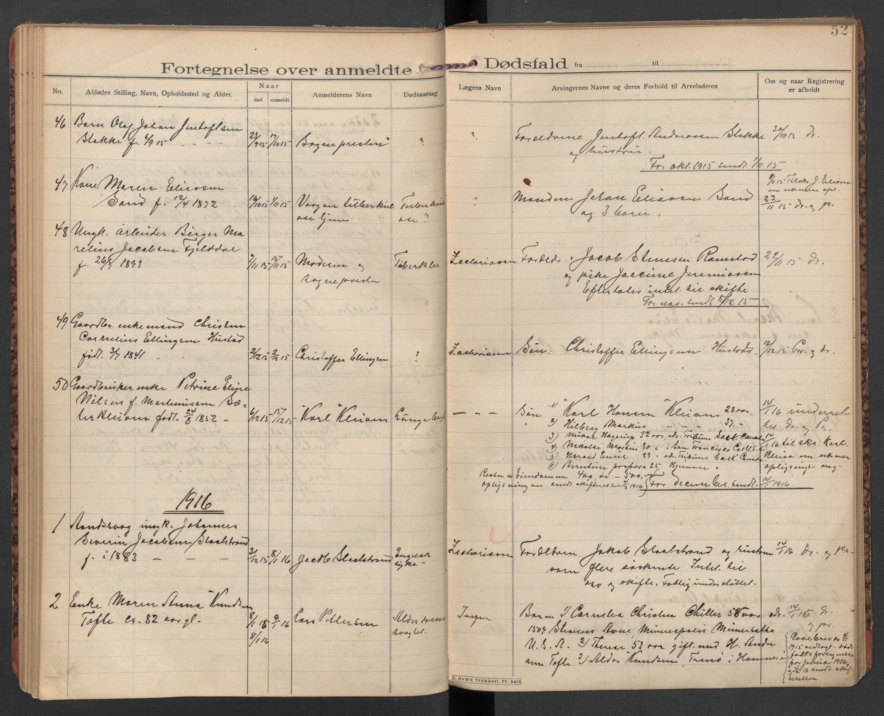 Lødingen og Tjeldsund lensmannskontor, AV/SAT-A-5698/1/02/L0002: 2.01.02 - Dødsfallsprotokoll, 1907-1921, p. 52