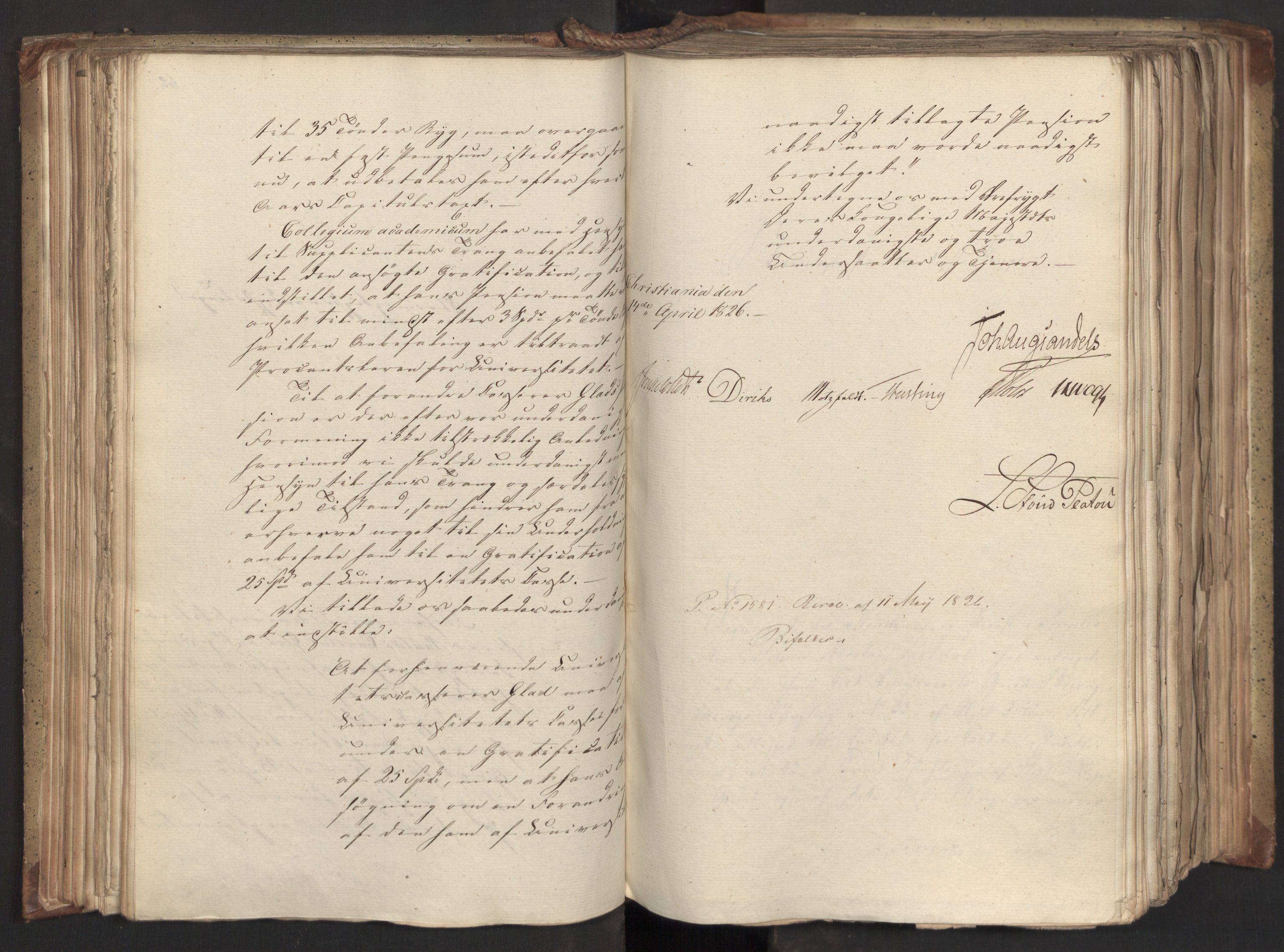 Statsrådsavdelingen i Stockholm, AV/RA-S-1003/D/Da/L0046: Regjeringsinnstillinger nr. 3308-3500, 1826, p. 112