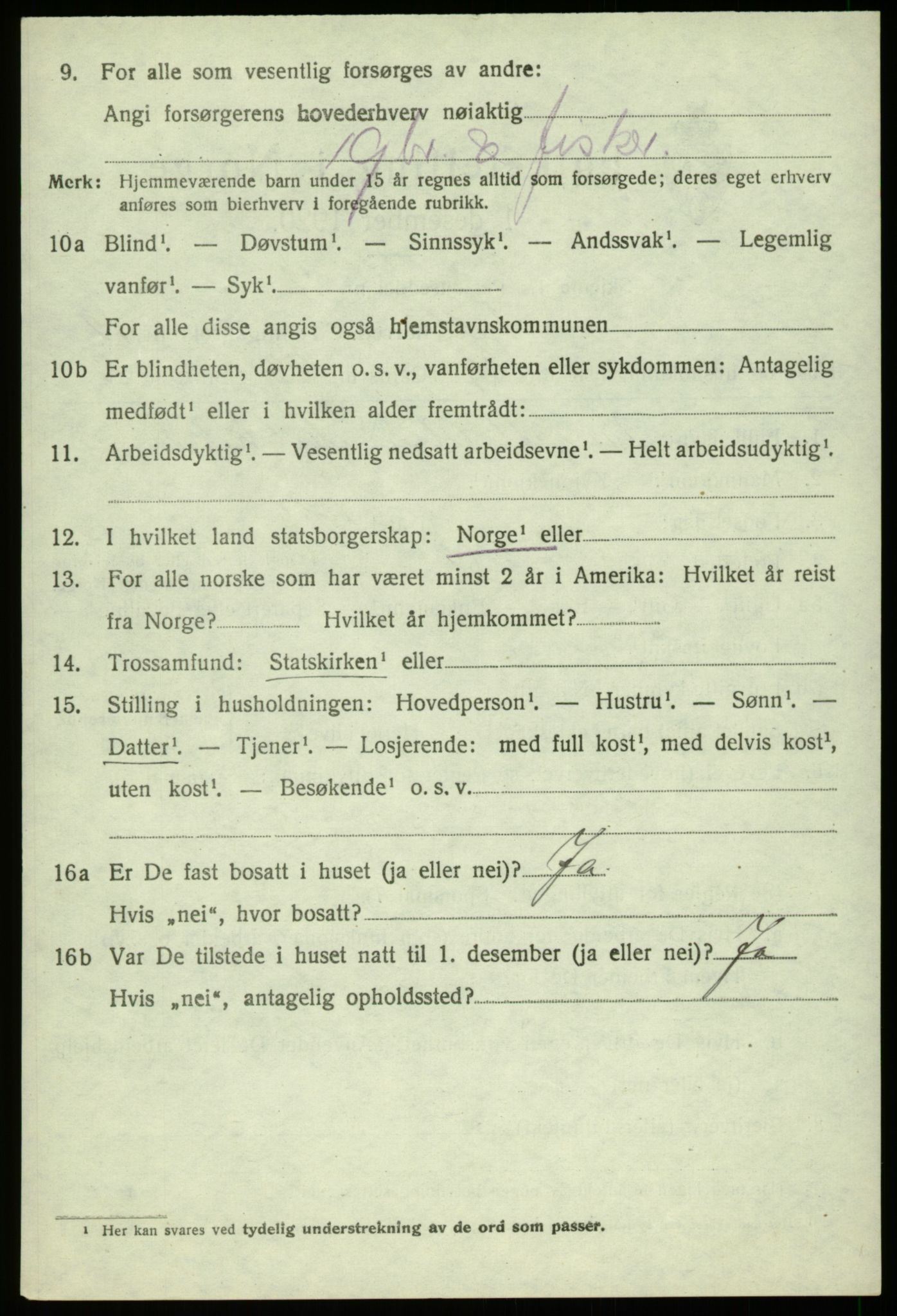 SAB, 1920 census for Fjell, 1920, p. 11211