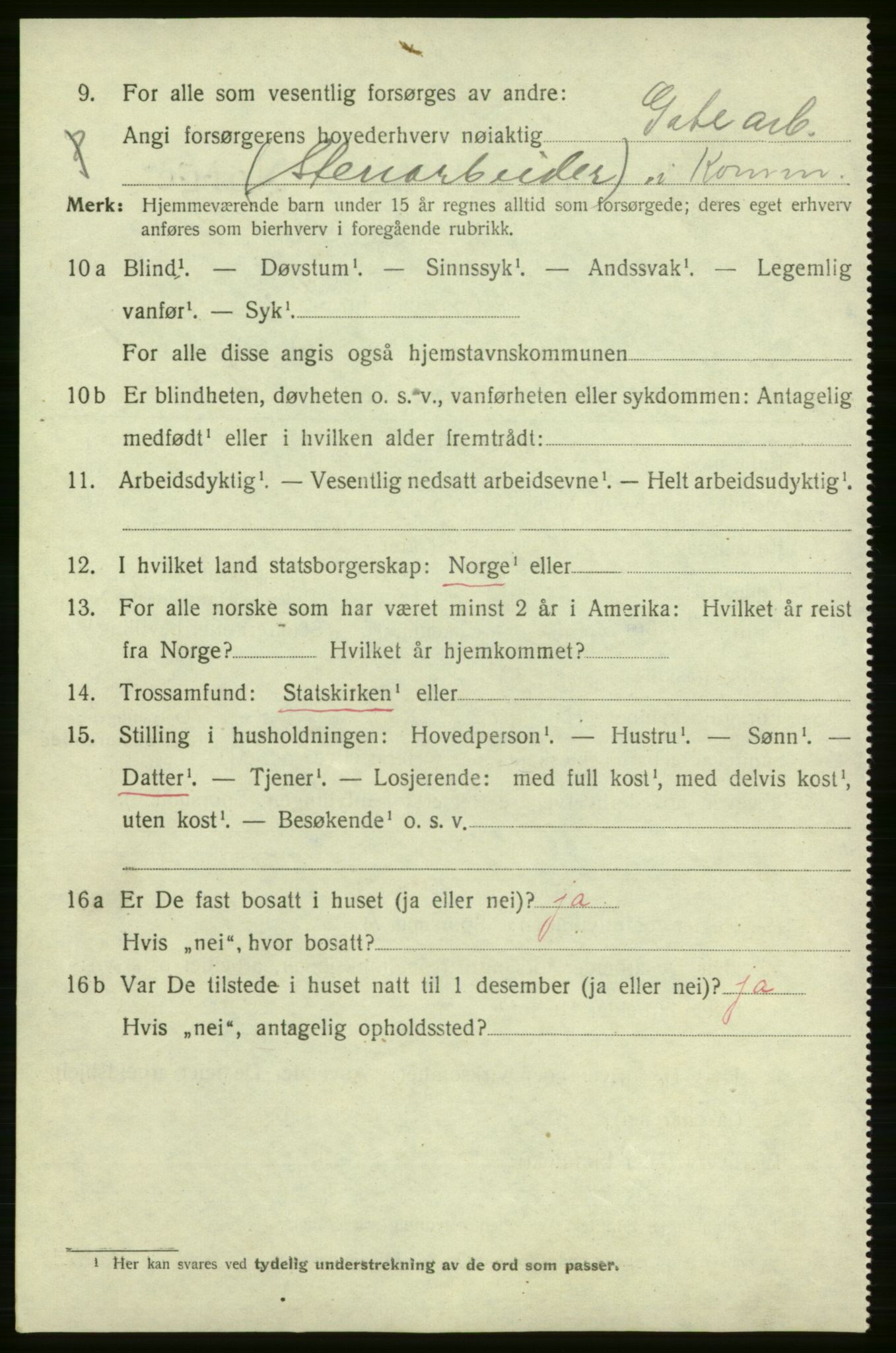 SAB, 1920 census for Florø, 1920, p. 1533