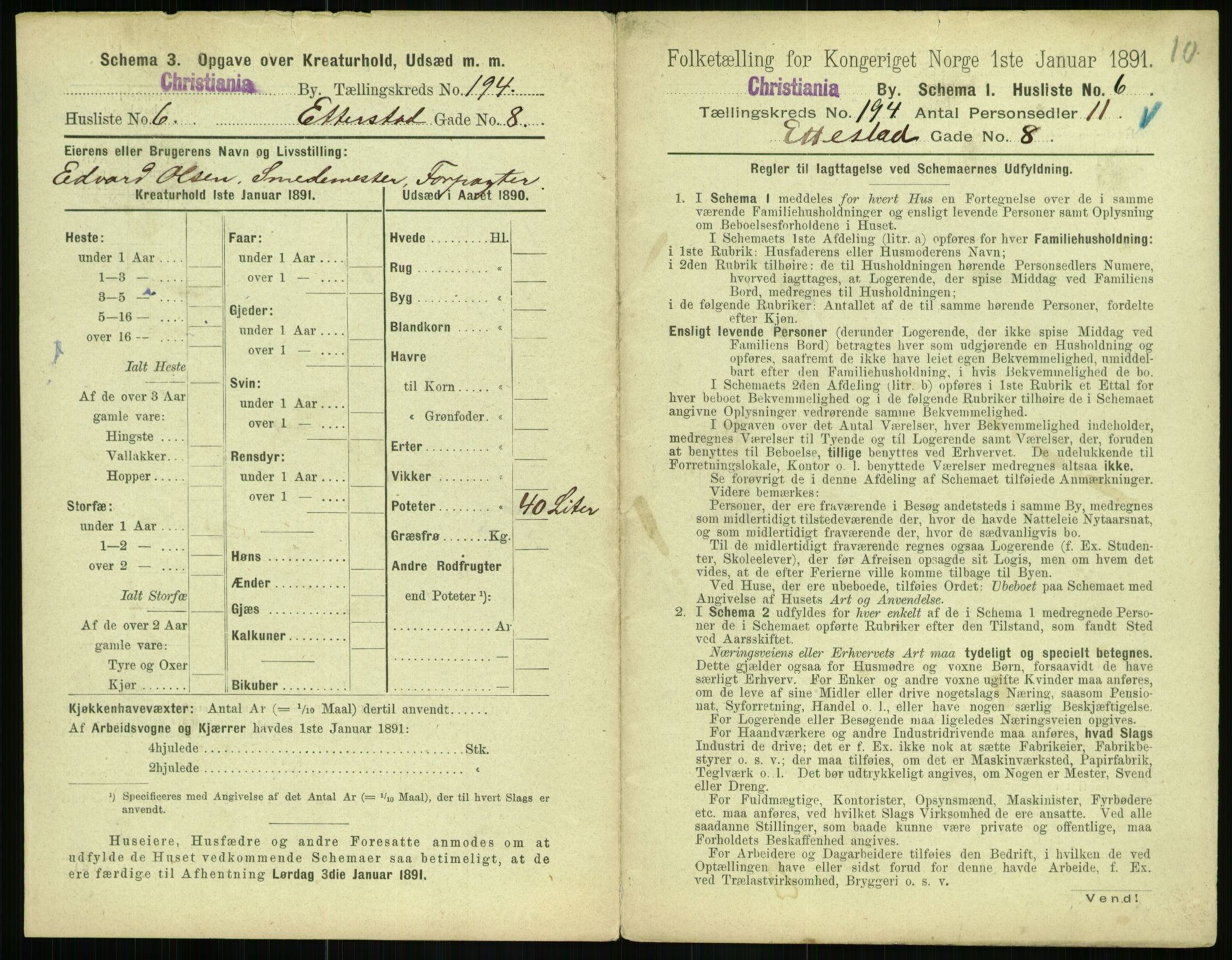 RA, 1891 census for 0301 Kristiania, 1891, p. 116832