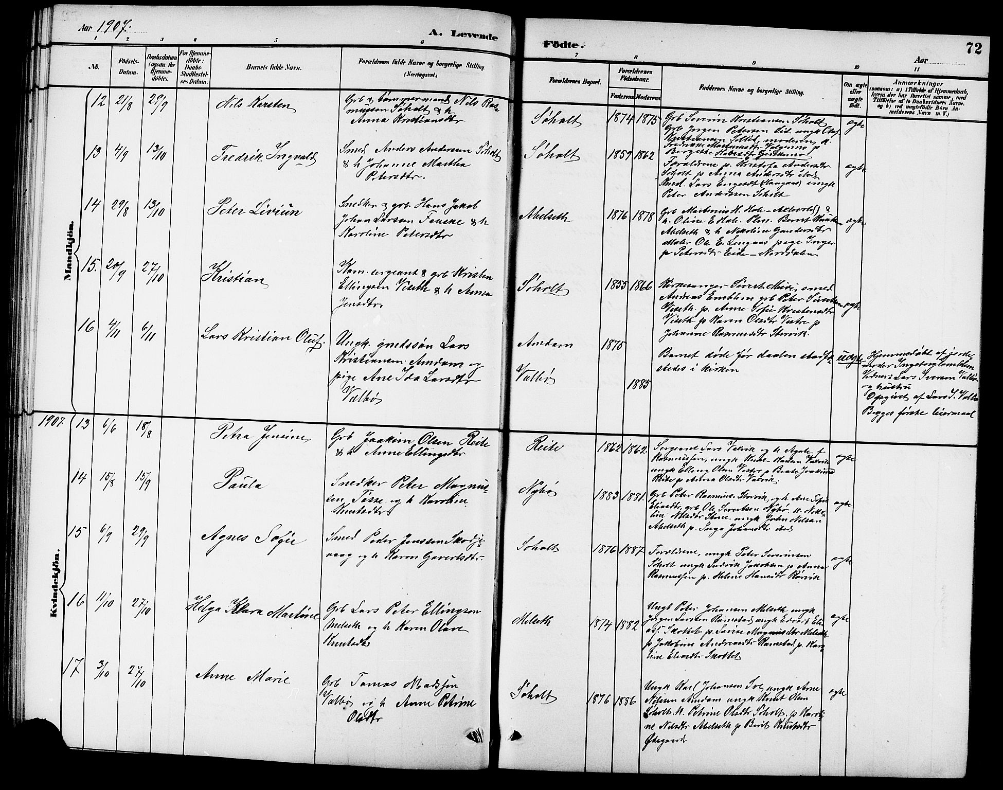 Ministerialprotokoller, klokkerbøker og fødselsregistre - Møre og Romsdal, AV/SAT-A-1454/522/L0327: Parish register (copy) no. 522C06, 1890-1915, p. 72