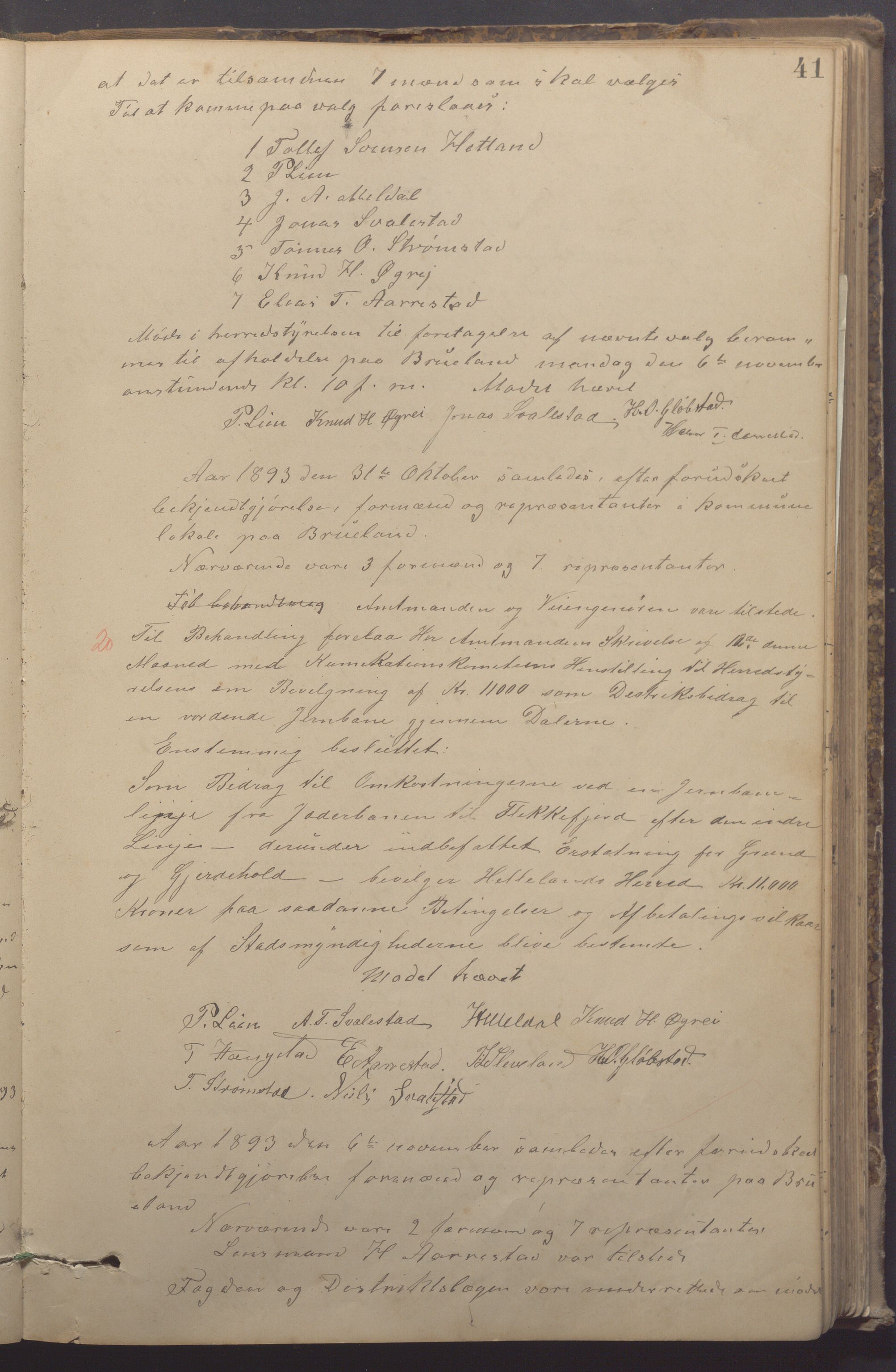 Helleland kommune - Formannskapet, IKAR/K-100479/A/Aa/L0003: Møtebok, 1887-1908, p. 41a