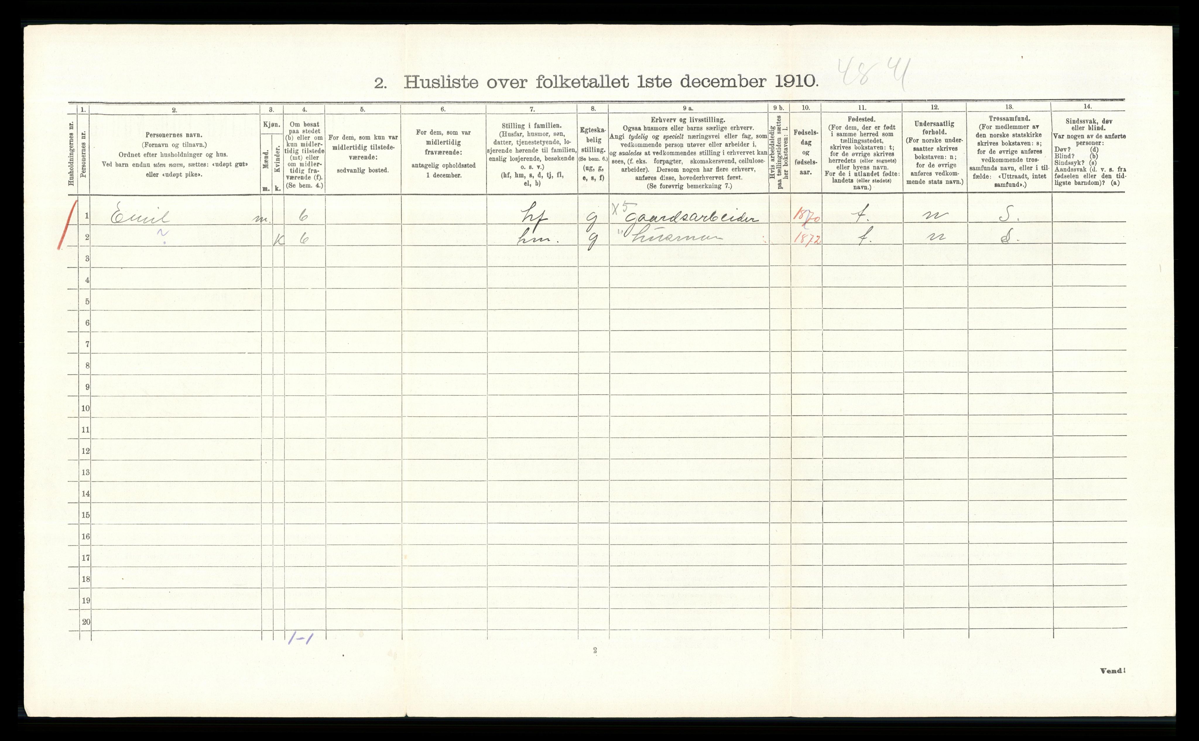 RA, 1910 census for Stange, 1910, p. 1681