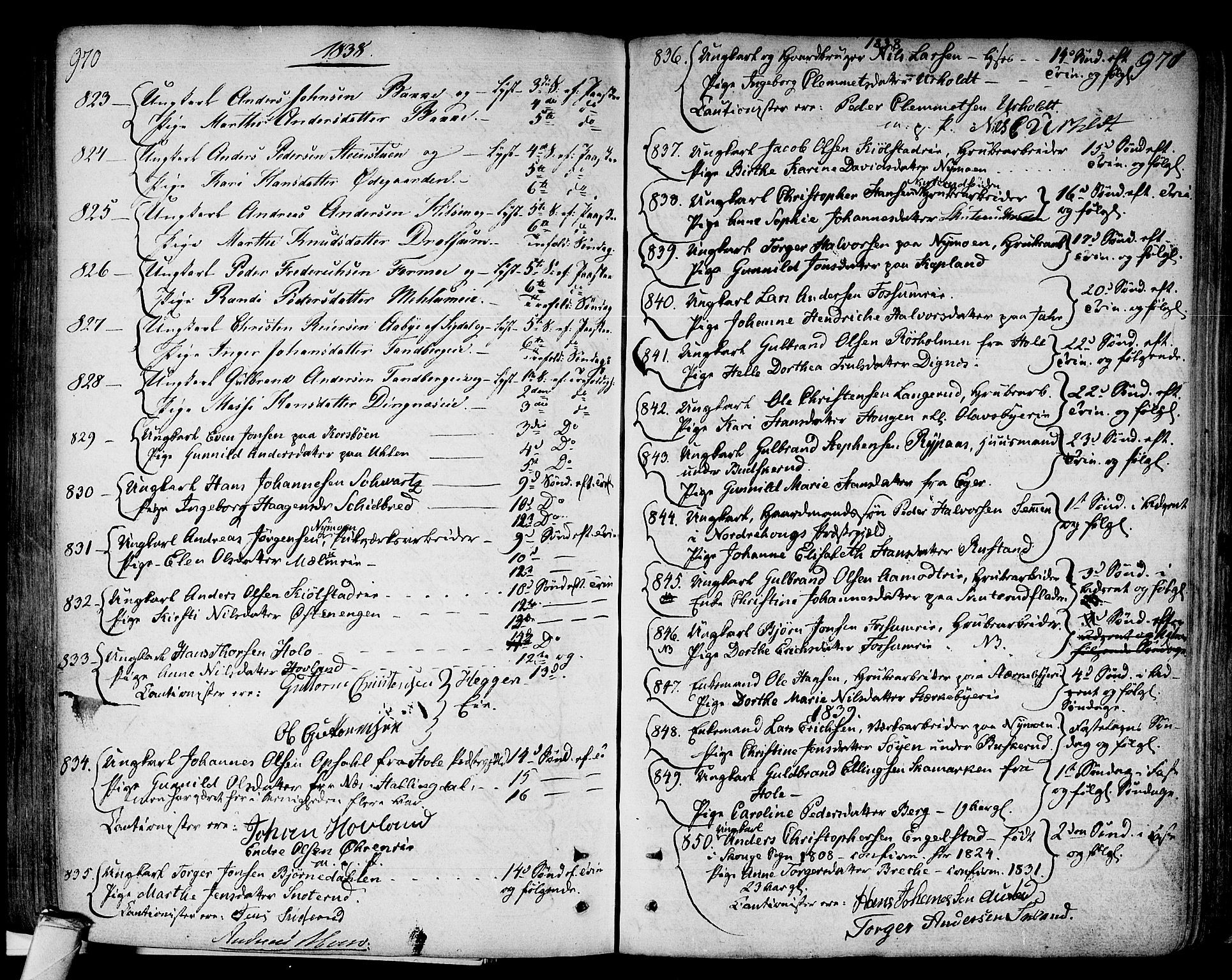 Modum kirkebøker, AV/SAKO-A-234/F/Fa/L0003: Parish register (official) no. 3, 1783-1819, p. 970-971