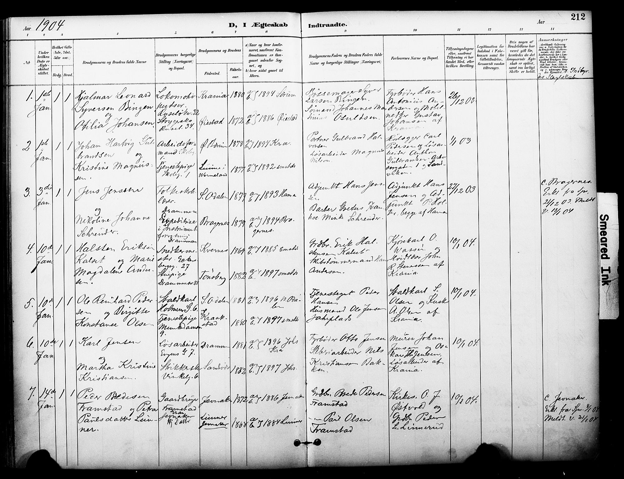 Johannes prestekontor Kirkebøker, AV/SAO-A-10852/F/Fa/L0006: Parish register (official) no. 6, 1893-1906, p. 212