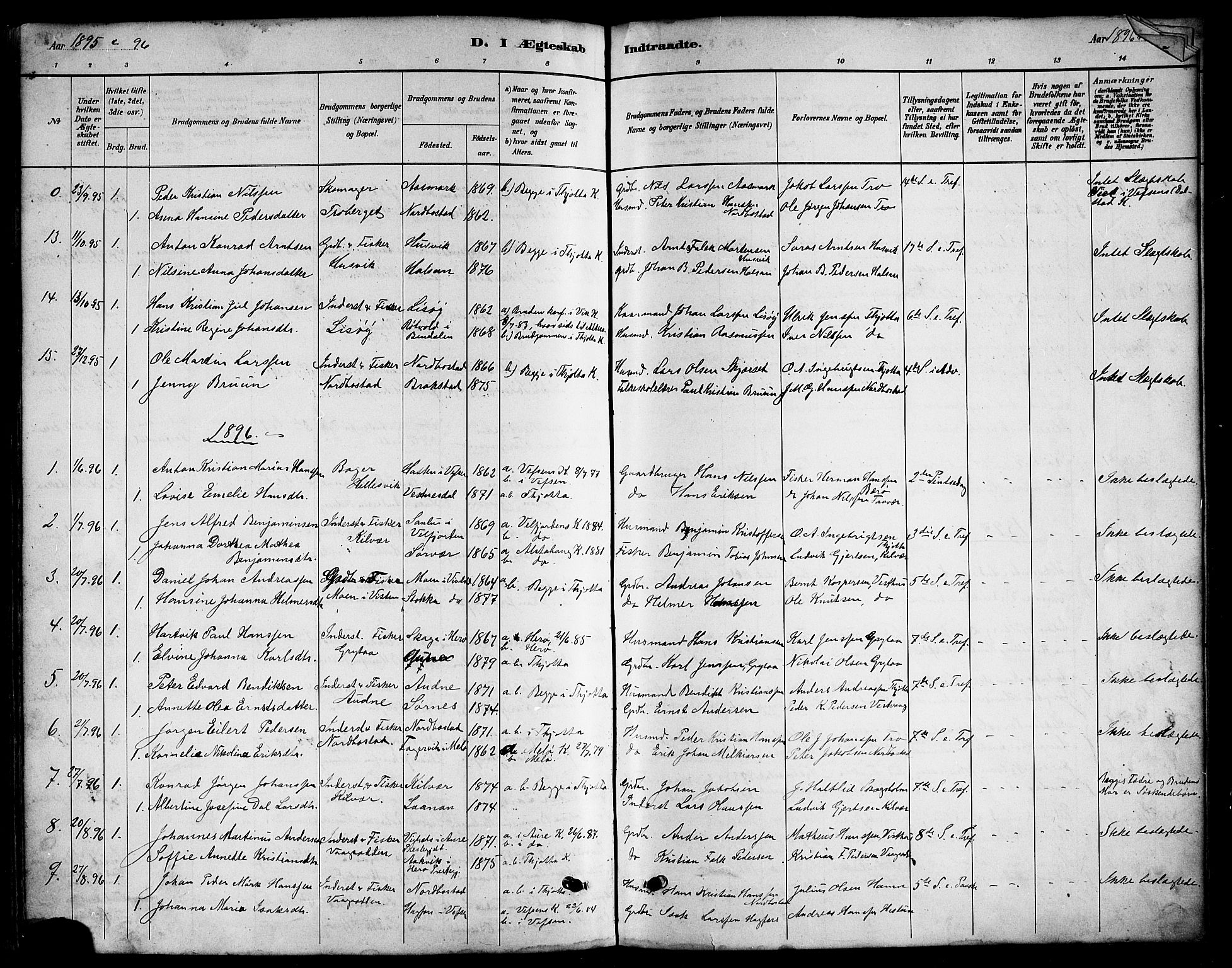 Ministerialprotokoller, klokkerbøker og fødselsregistre - Nordland, AV/SAT-A-1459/817/L0268: Parish register (copy) no. 817C03, 1884-1920, p. 295