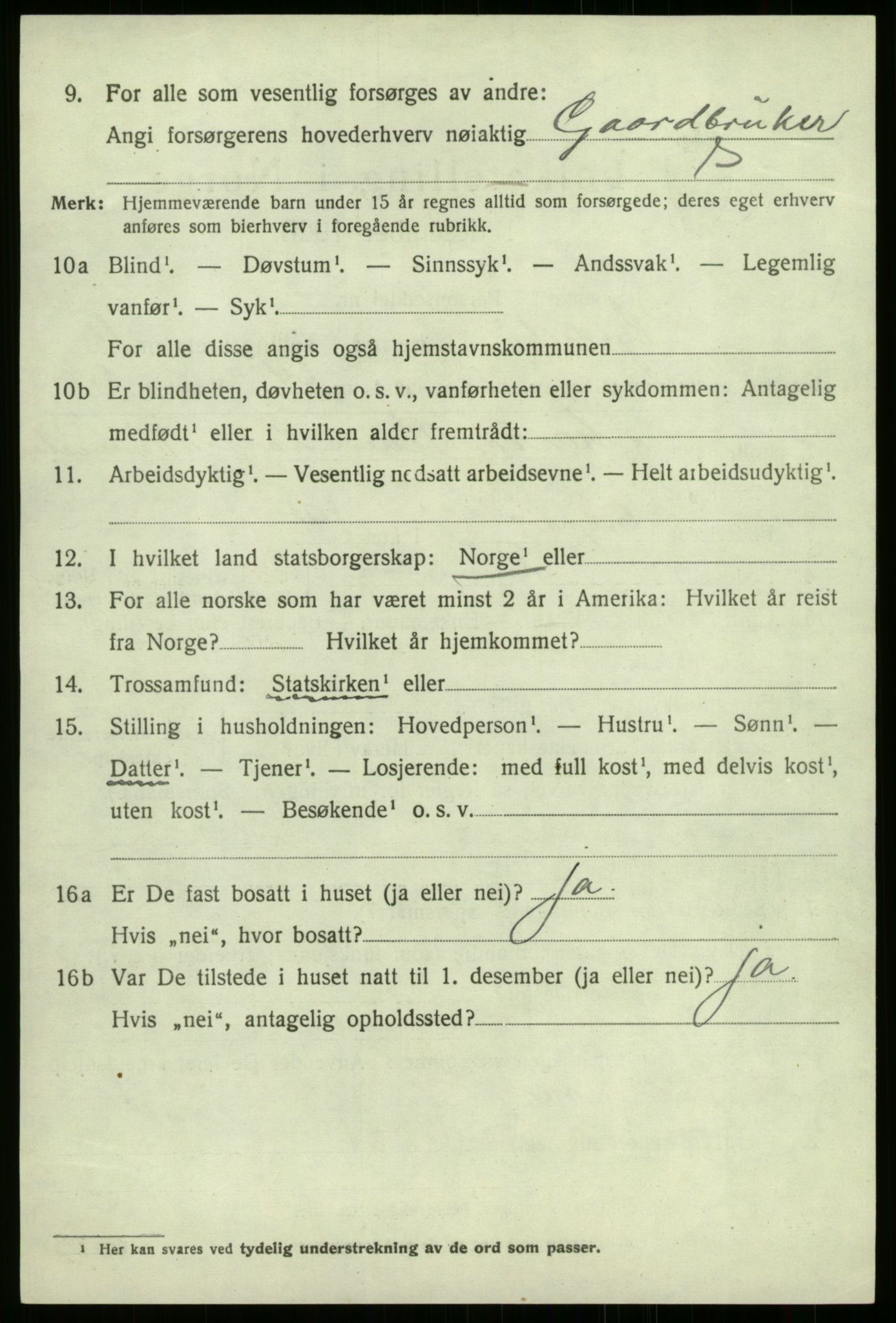 SAB, 1920 census for Kyrkjebø, 1920, p. 5720