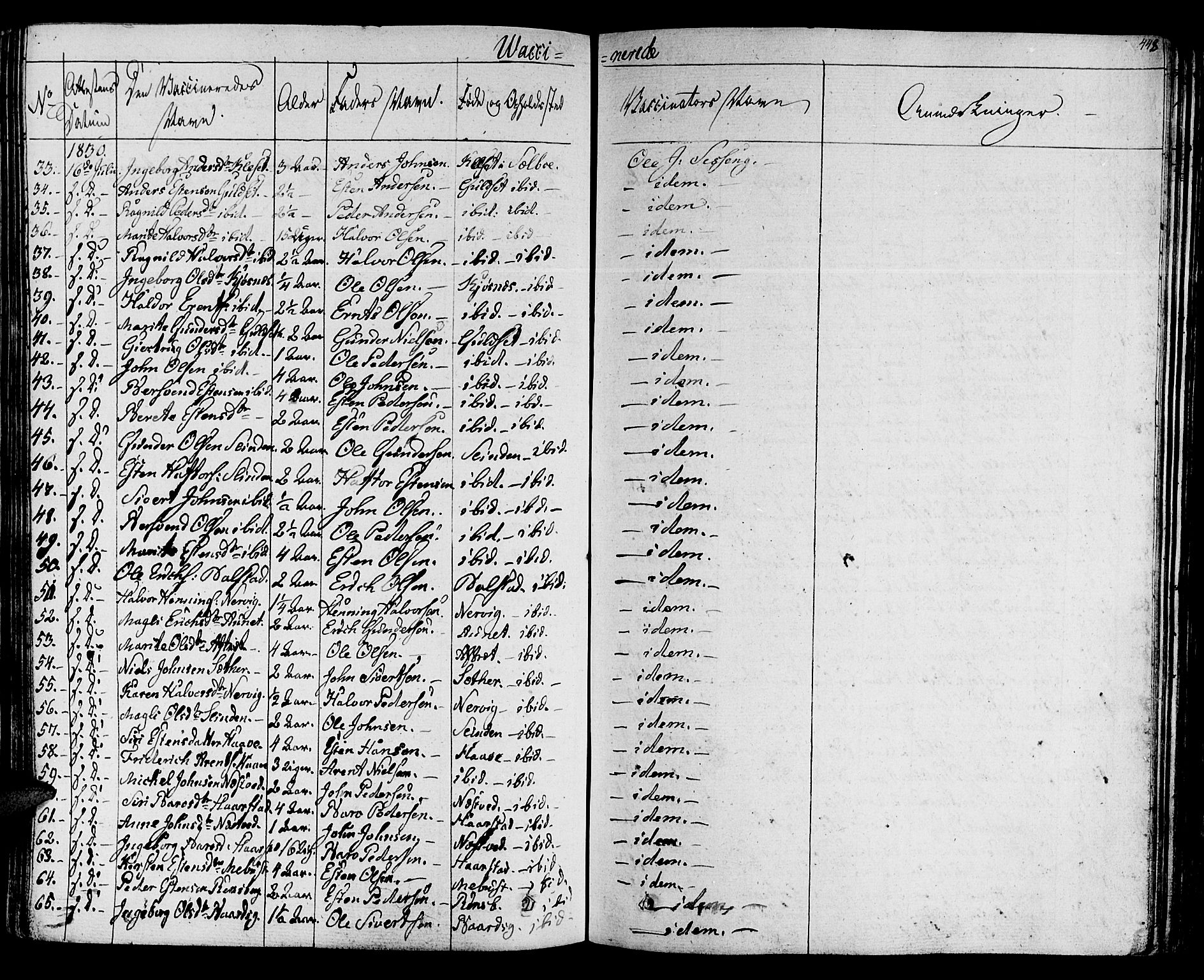 Ministerialprotokoller, klokkerbøker og fødselsregistre - Sør-Trøndelag, SAT/A-1456/695/L1143: Parish register (official) no. 695A05 /1, 1824-1842, p. 448