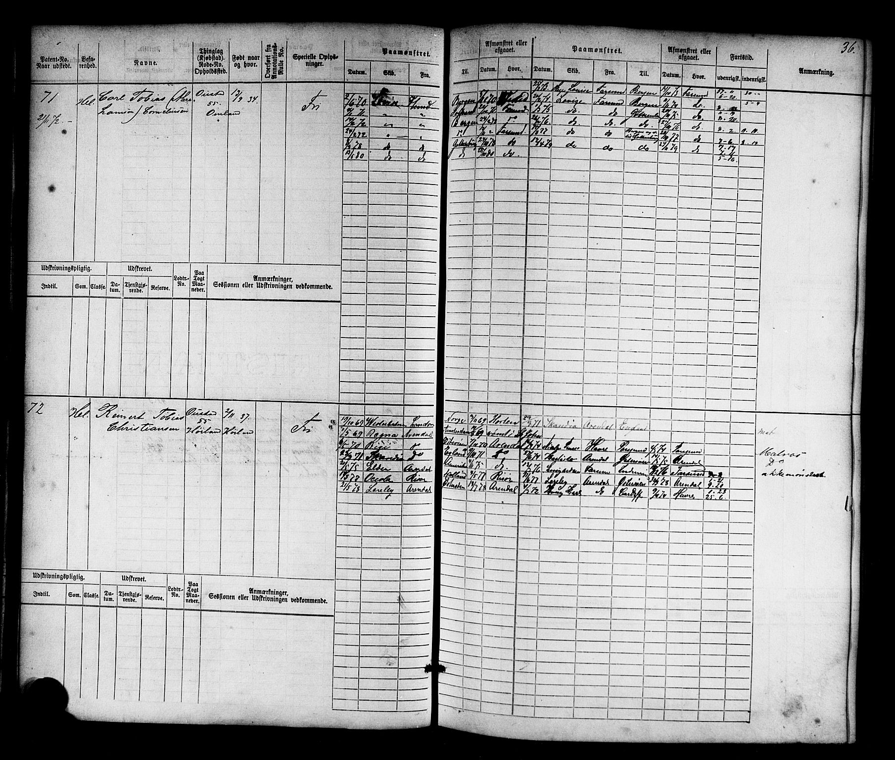 Farsund mønstringskrets, AV/SAK-2031-0017/F/Fb/L0015: Hovedrulle nr 1-770, Z-7, 1865-1896, p. 39