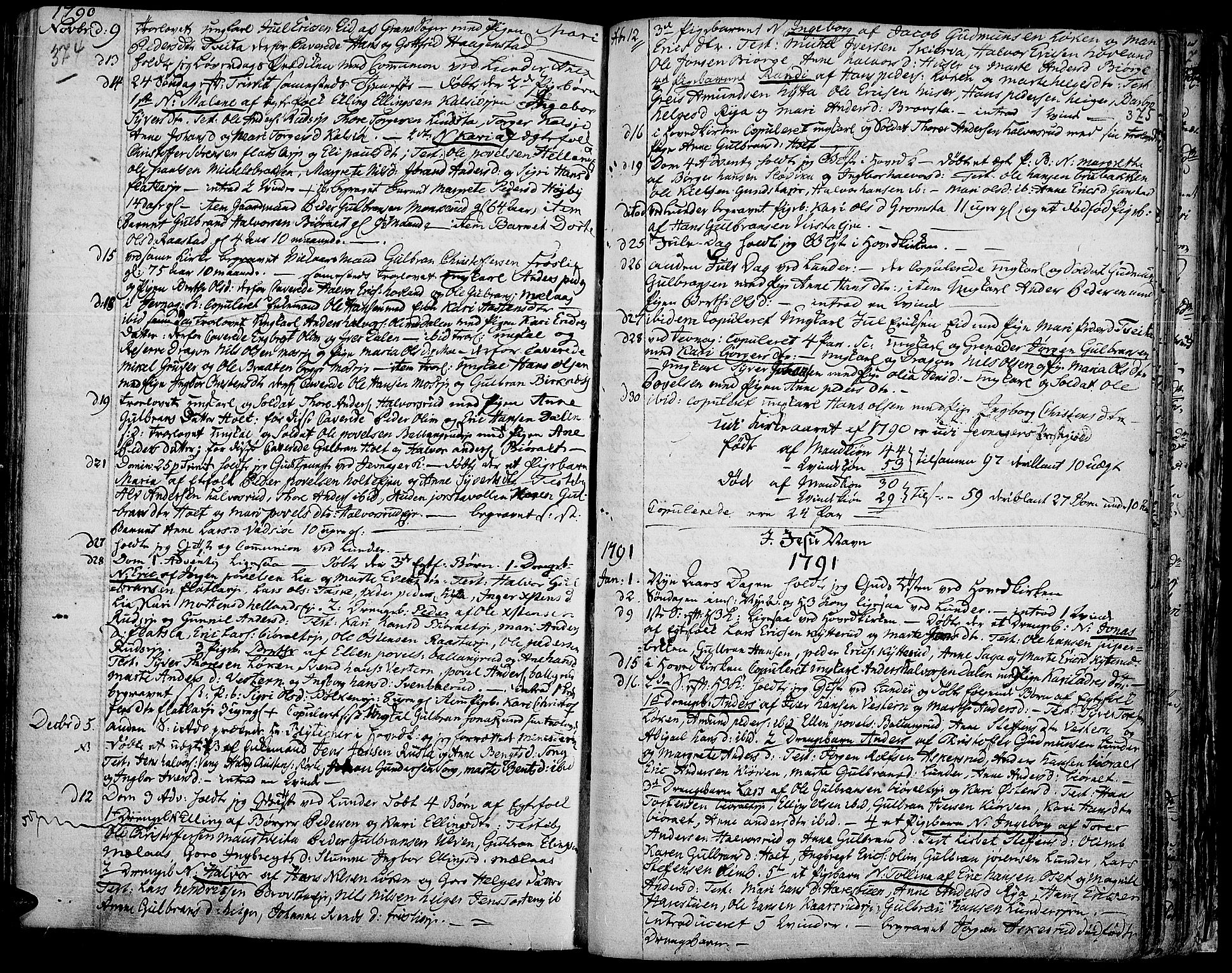 Jevnaker prestekontor, AV/SAH-PREST-116/H/Ha/Haa/L0003: Parish register (official) no. 3, 1752-1799, p. 374-375