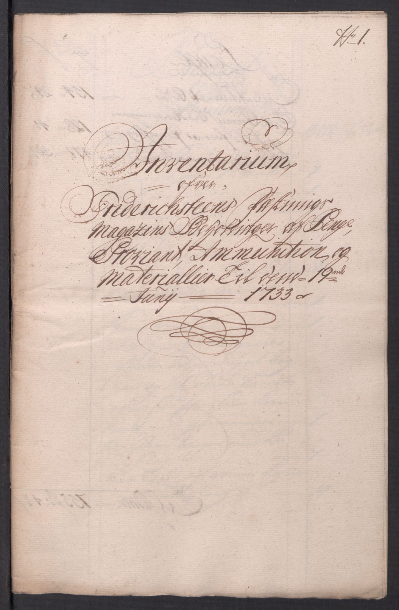 Kommanderende general (KG I) med Det norske krigsdirektorium, AV/RA-EA-5419/D/L0154: Fredriksten festning: Brev, inventarfortegnelser og regnskapsekstrakter, 1730-1739, p. 137