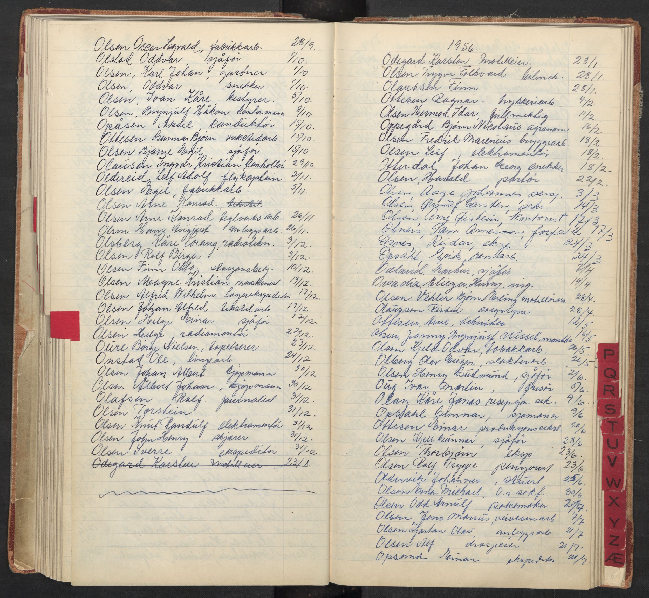 Oslo byfogd avd. I, AV/SAO-A-10220/L/La/L0009: Vigselsregister, 1955-1958, p. 103