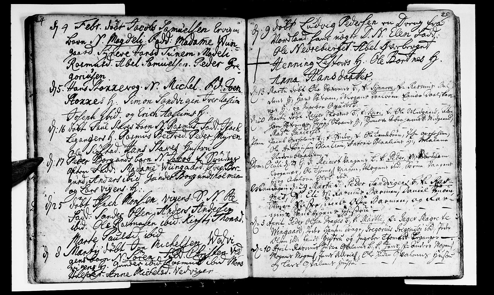 Selje sokneprestembete, AV/SAB-A-99938/H/Ha/Haa/Haaa: Parish register (official) no. A 4, 1743-1759, p. 24-25