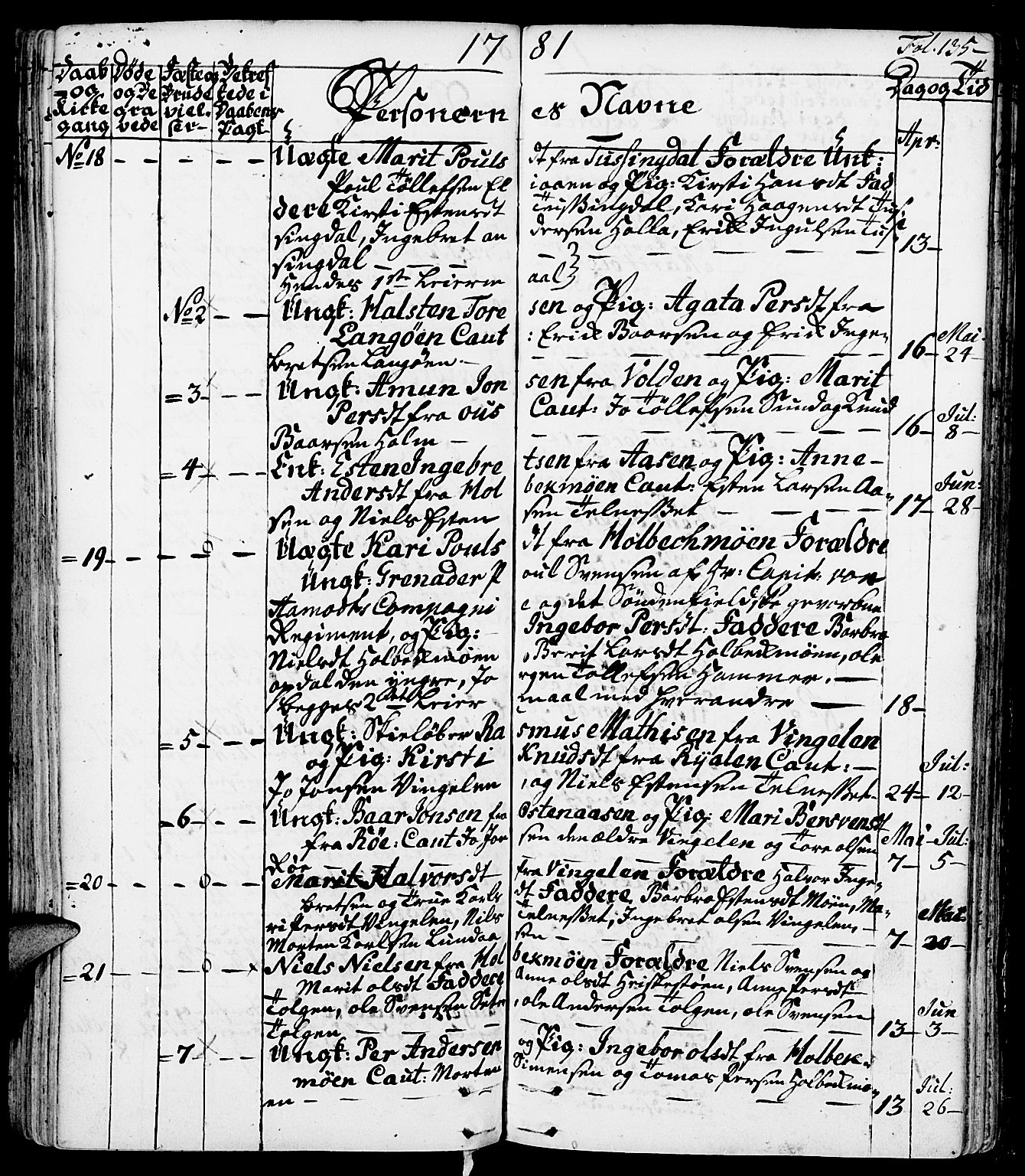 Tolga prestekontor, AV/SAH-PREST-062/K/L0002: Parish register (official) no. 2, 1768-1786, p. 135