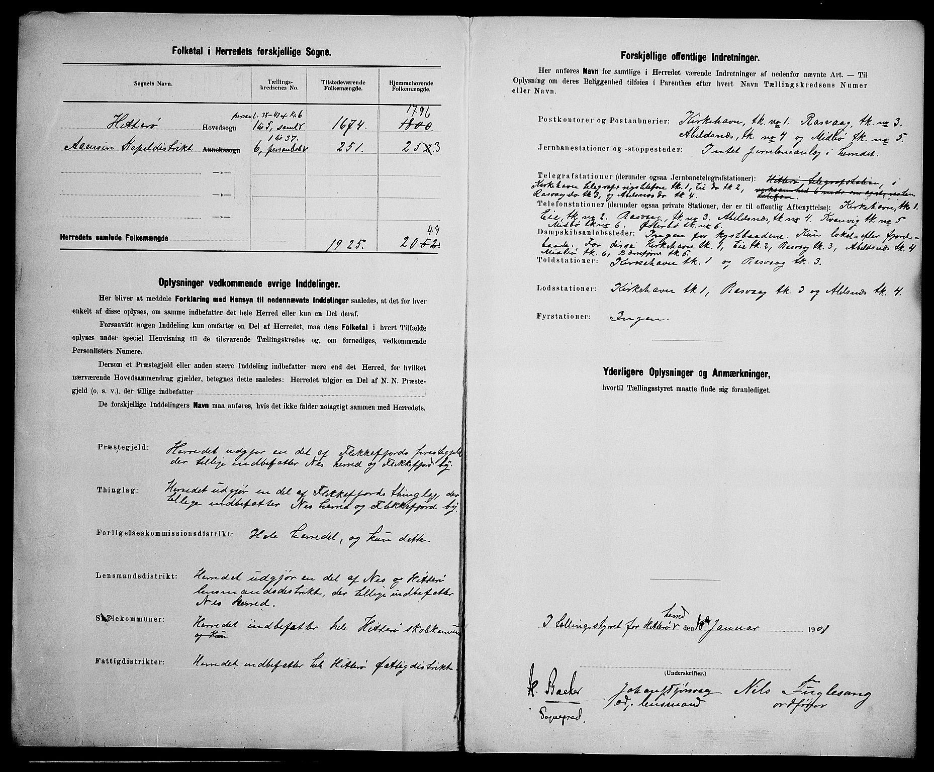 SAK, 1900 census for Hidra, 1900, p. 3