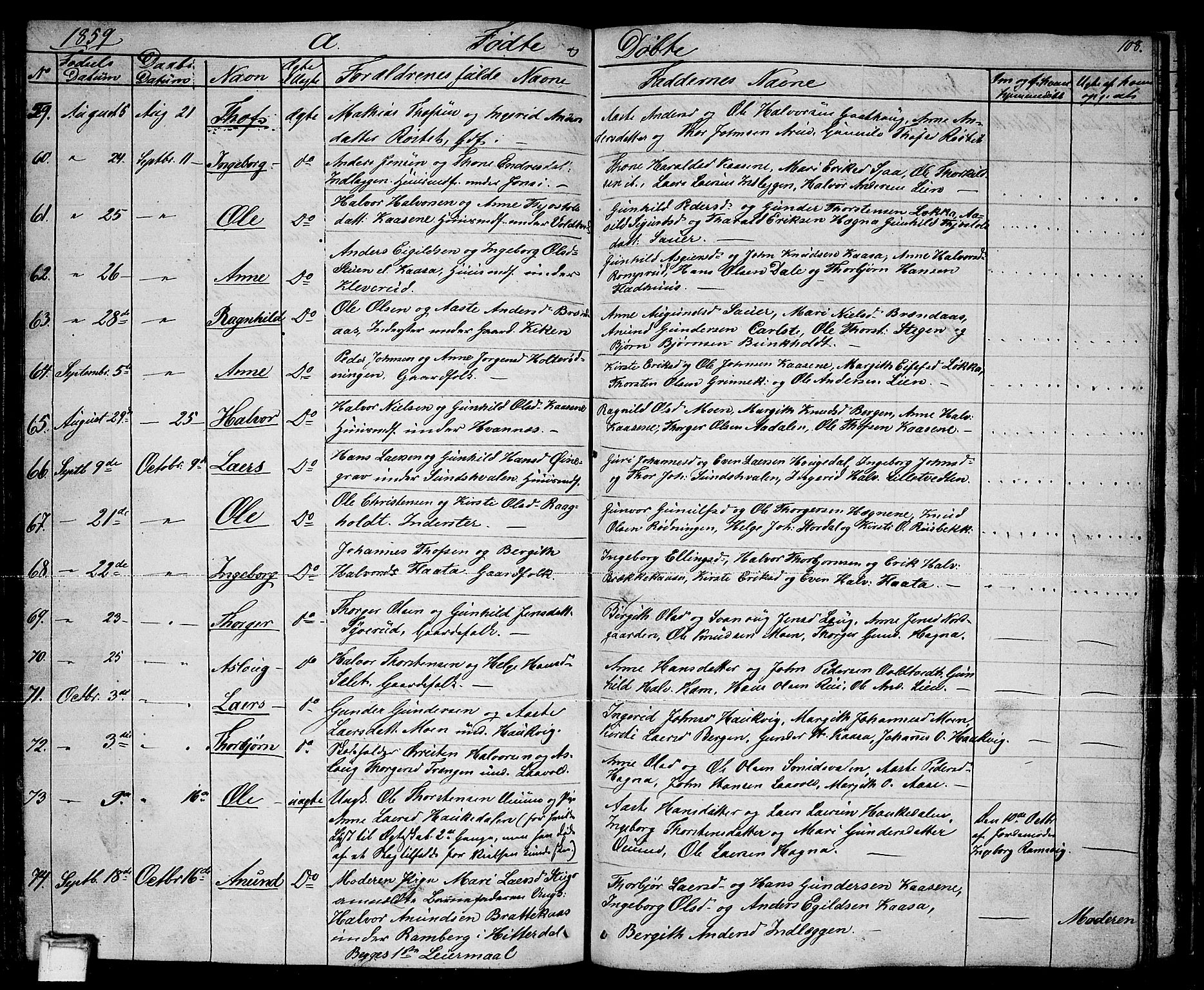 Sauherad kirkebøker, SAKO/A-298/G/Ga/L0002: Parish register (copy) no. I 2, 1842-1866, p. 108