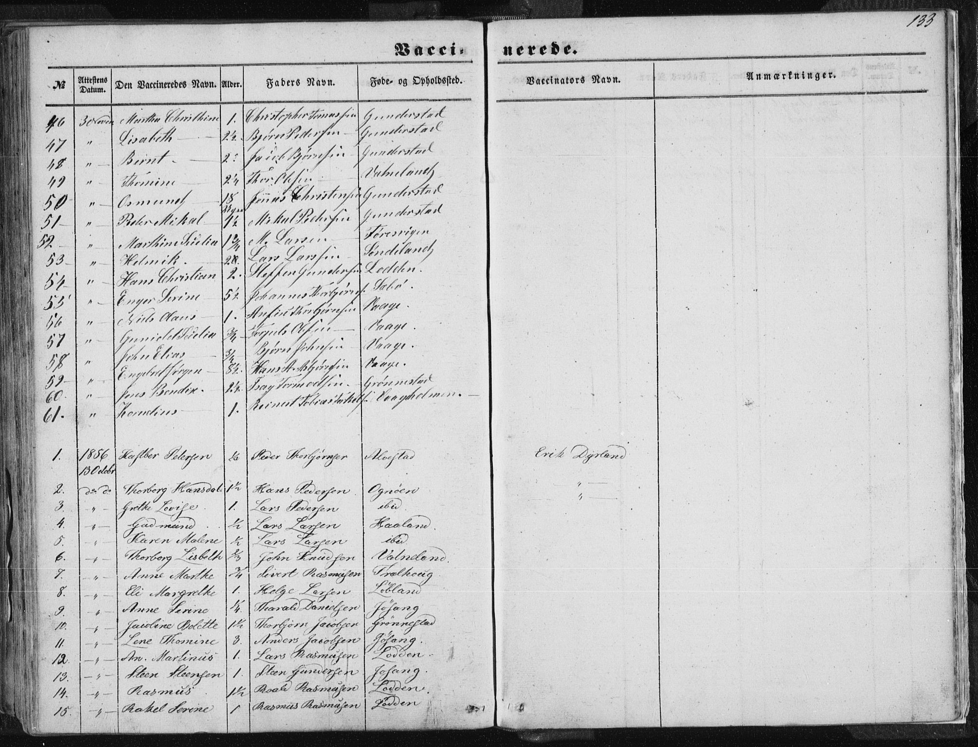 Tysvær sokneprestkontor, SAST/A -101864/H/Ha/Haa/L0002: Parish register (official) no. A 2, 1847-1856, p. 133