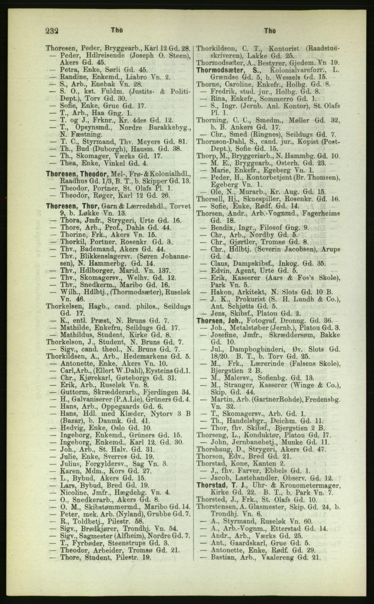 Kristiania/Oslo adressebok, PUBL/-, 1883, p. 232