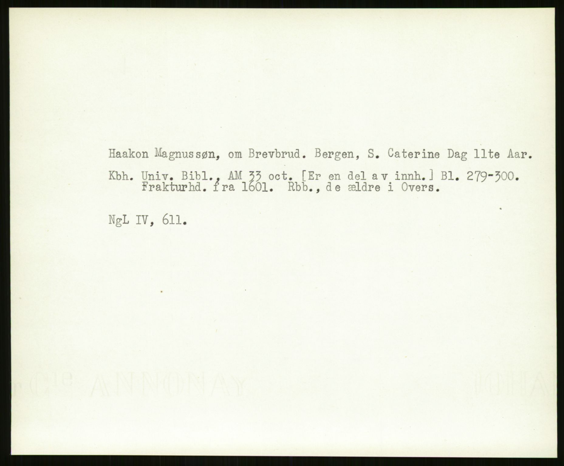Norsk Historisk Kjeldeskrift-Institutt (NHKI), AV/RA-S-6117/G/Gc/L0029: Tematisk register til Gustav Storms håndskriftbeskrivelser i NgL bd. IV, 1315-1377, p. 87