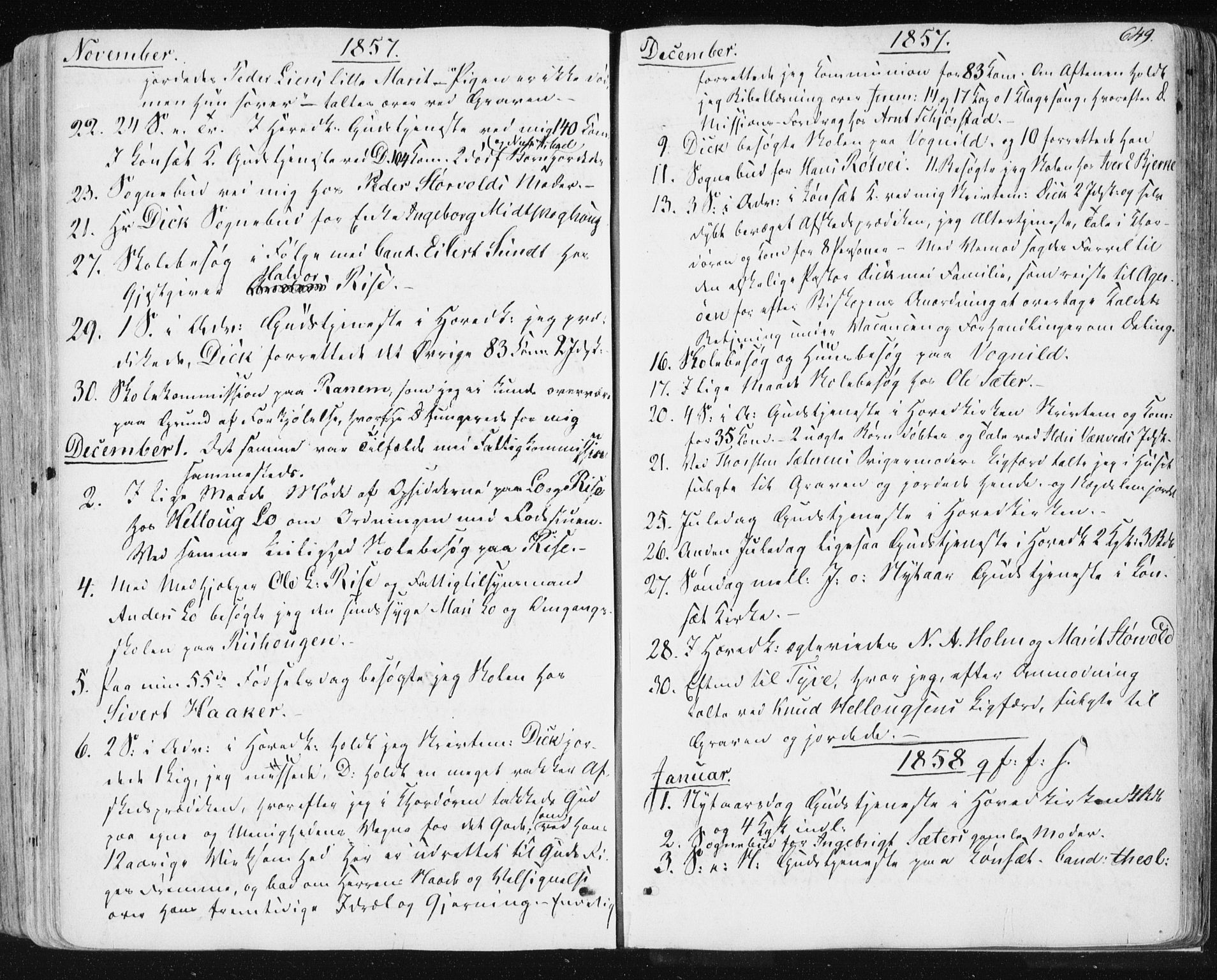 Ministerialprotokoller, klokkerbøker og fødselsregistre - Sør-Trøndelag, SAT/A-1456/678/L0899: Parish register (official) no. 678A08, 1848-1872, p. 649