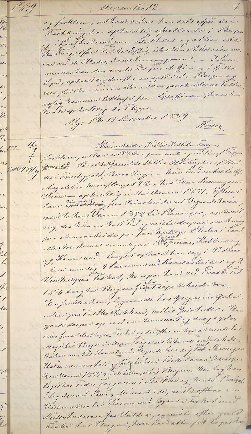 Bergen politikammer / politidistrikt, AV/SAB-A-60401/I/Ic, 1859-1863