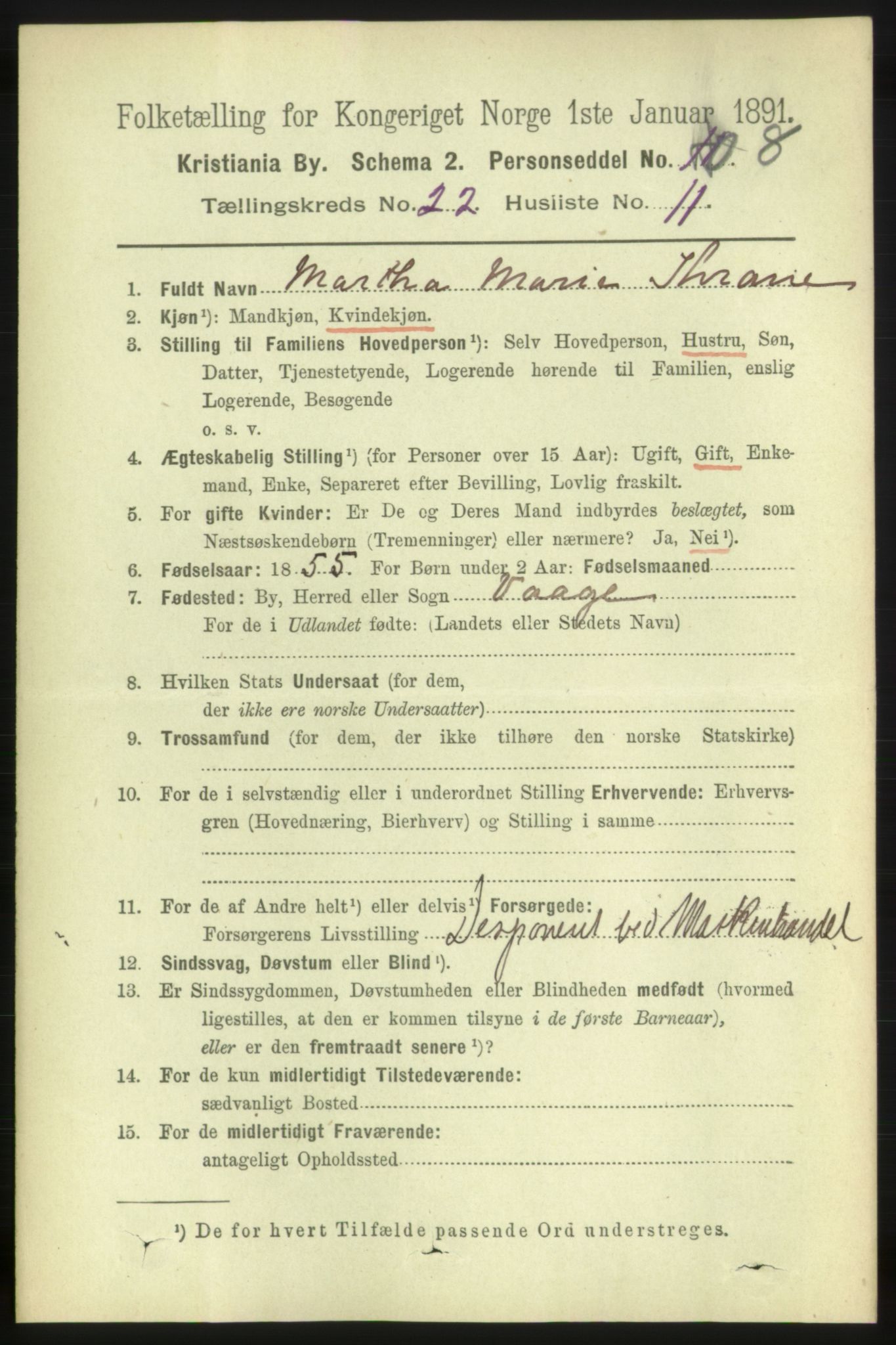 RA, 1891 census for 0301 Kristiania, 1891, p. 10980