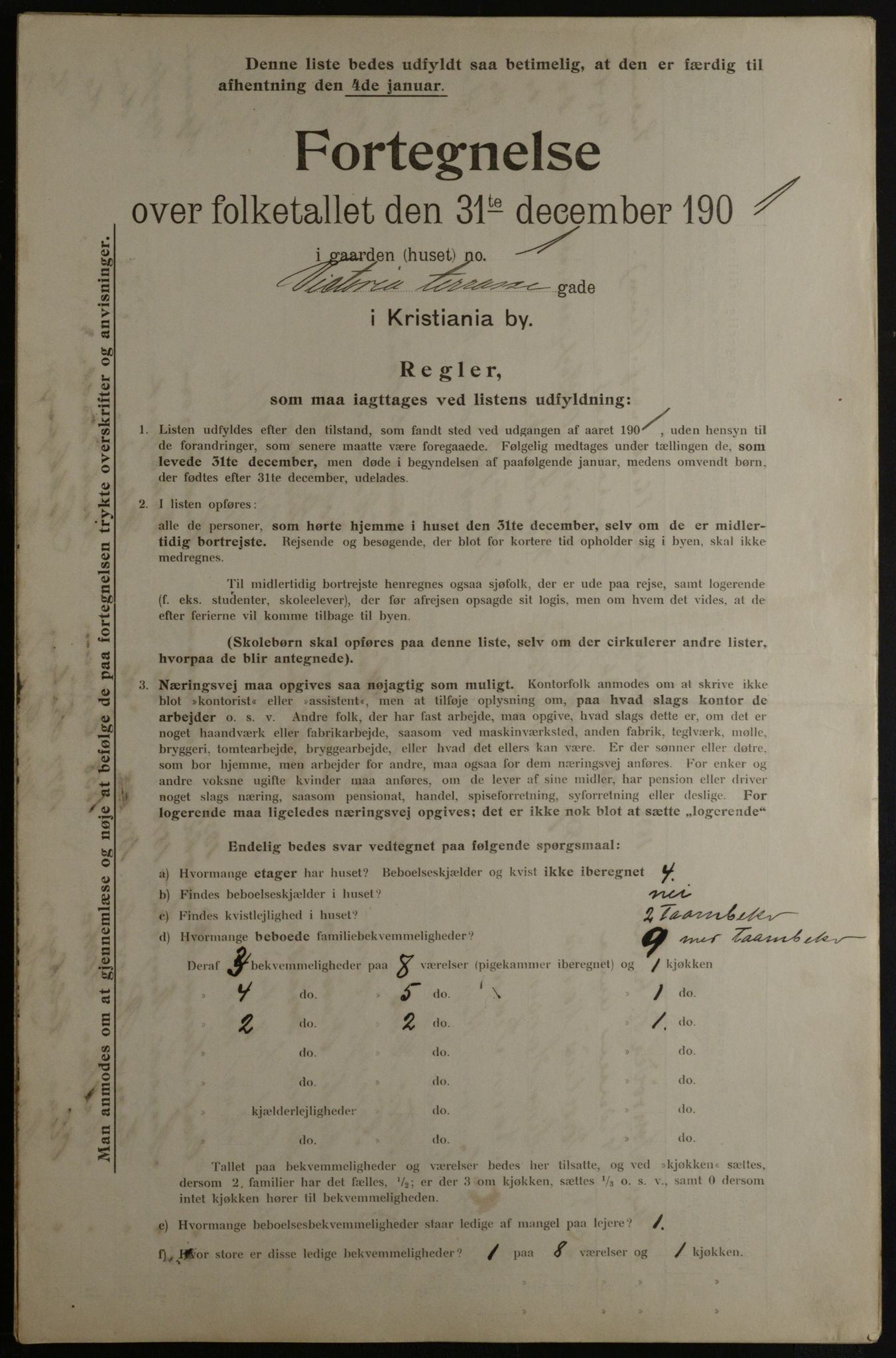 OBA, Municipal Census 1901 for Kristiania, 1901, p. 18941