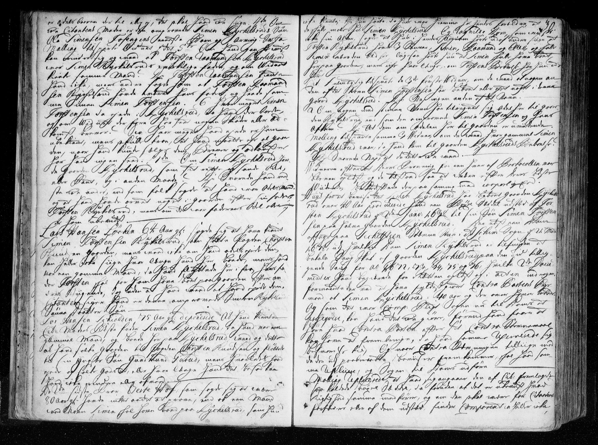 Heggen og Frøland sorenskriveri I, AV/SAO-A-11556/F/Fb/L0043: Tingbok, 1737-1743, p. 29b-30a